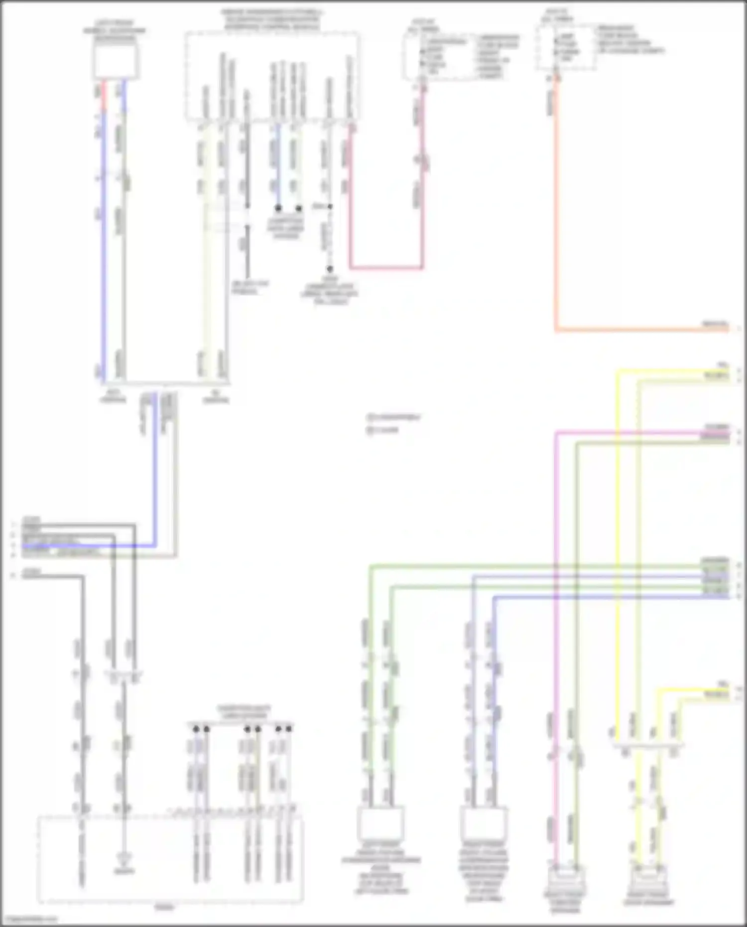 Wiring diagram left front radio volume compensator interior noise microphone for Chevrolet Camaro VI facelift (2018-2024) (2 of 5)
