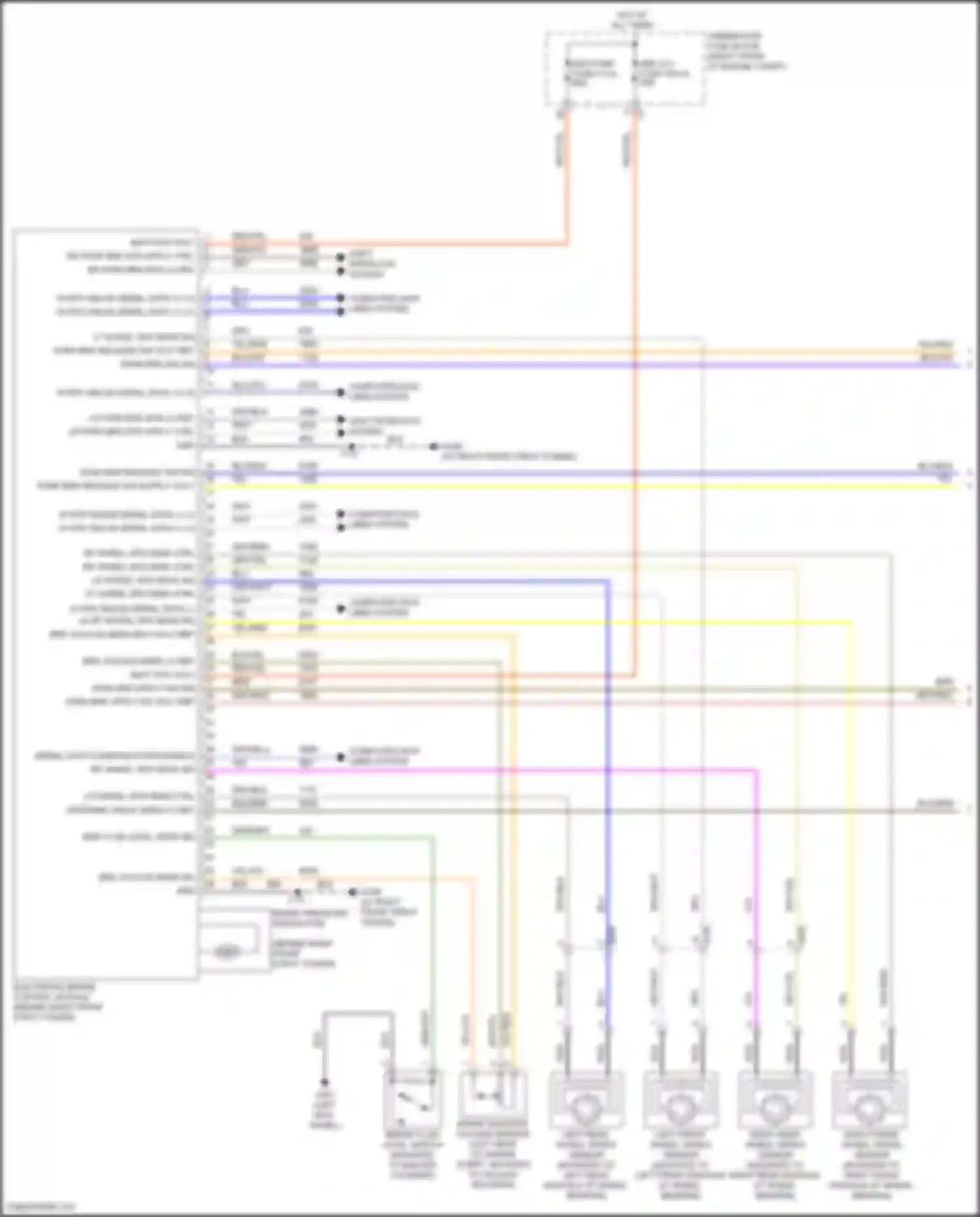 Wiring diagram left front wheel speed sensor for Chevrolet Camaro VI facelift (2018-2024) (1 of 4)