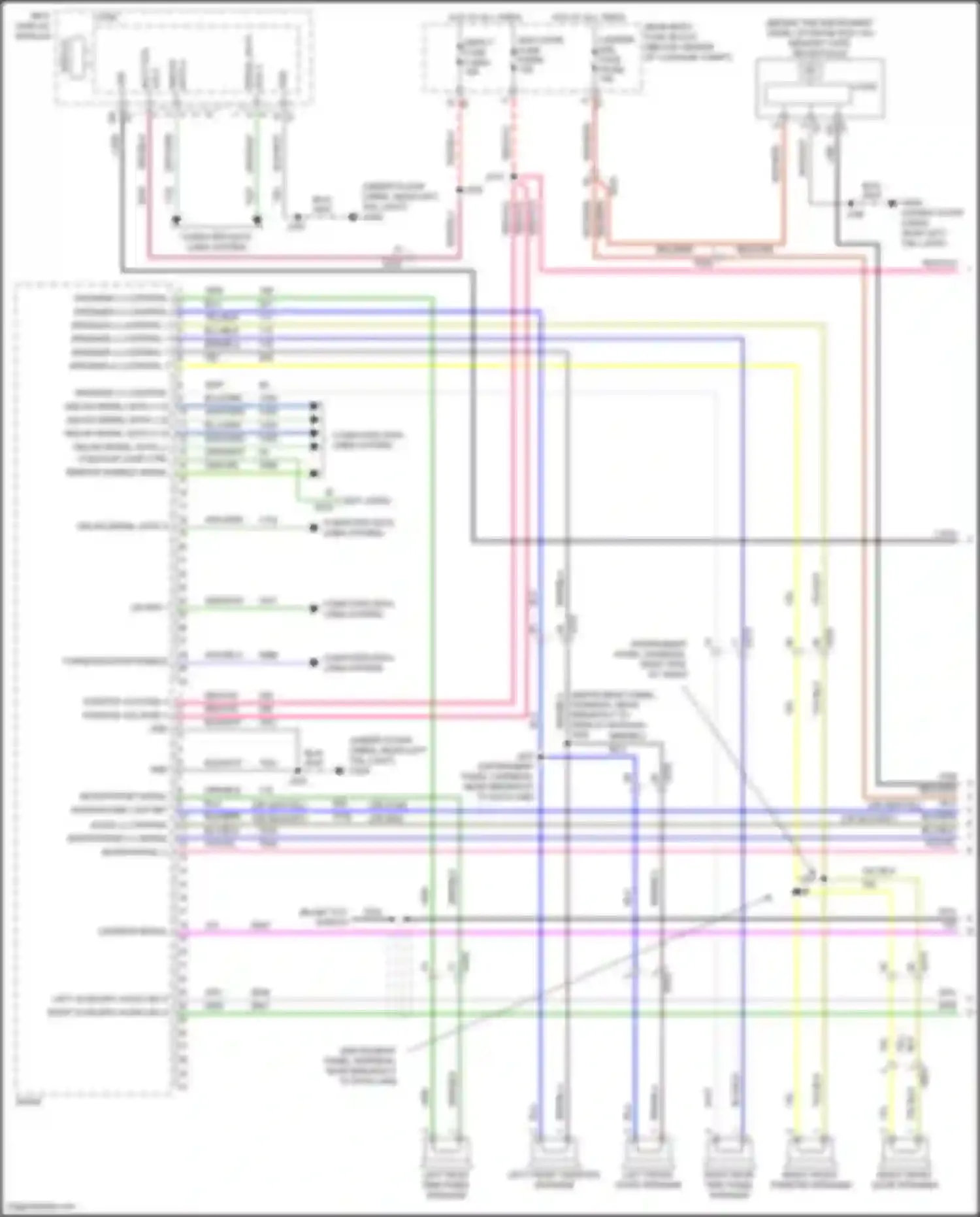 Wiring diagram left rear trim panel speaker for Chevrolet Camaro VI facelift (2018-2024) (2 of 7)