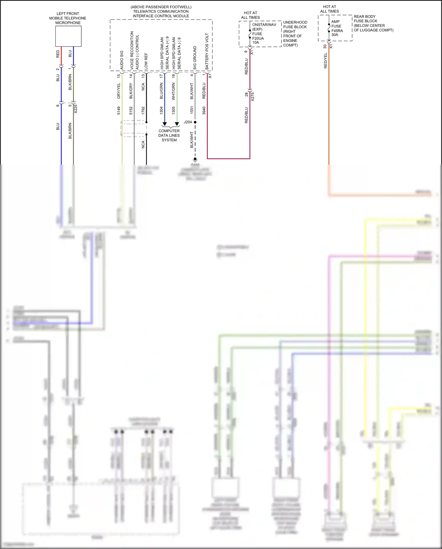 Wiring diagram low ref for Chevrolet Camaro VI facelift (2018-2024) (7 of 25)