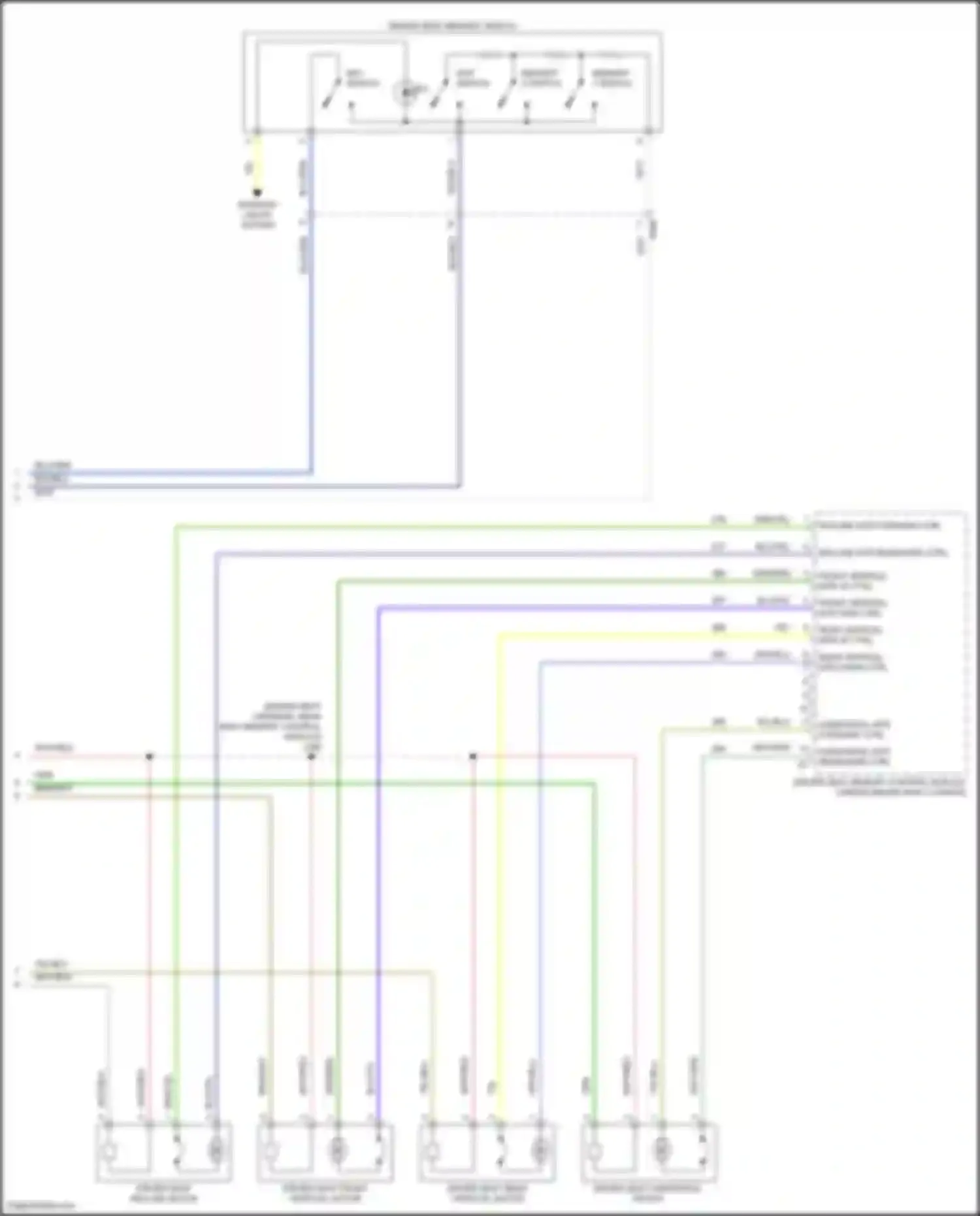 Wiring diagram memory 2 switch for Chevrolet Camaro VI facelift (2018-2024) (1 of 2)