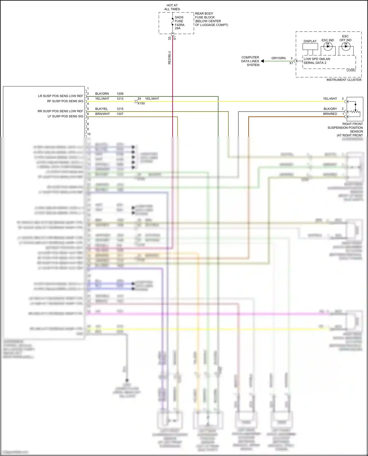 Chevrolet Camaro VI facelift (2018-2024) rf shock abs act decrease damp ctrl wiring diagram  (1 of 1)
