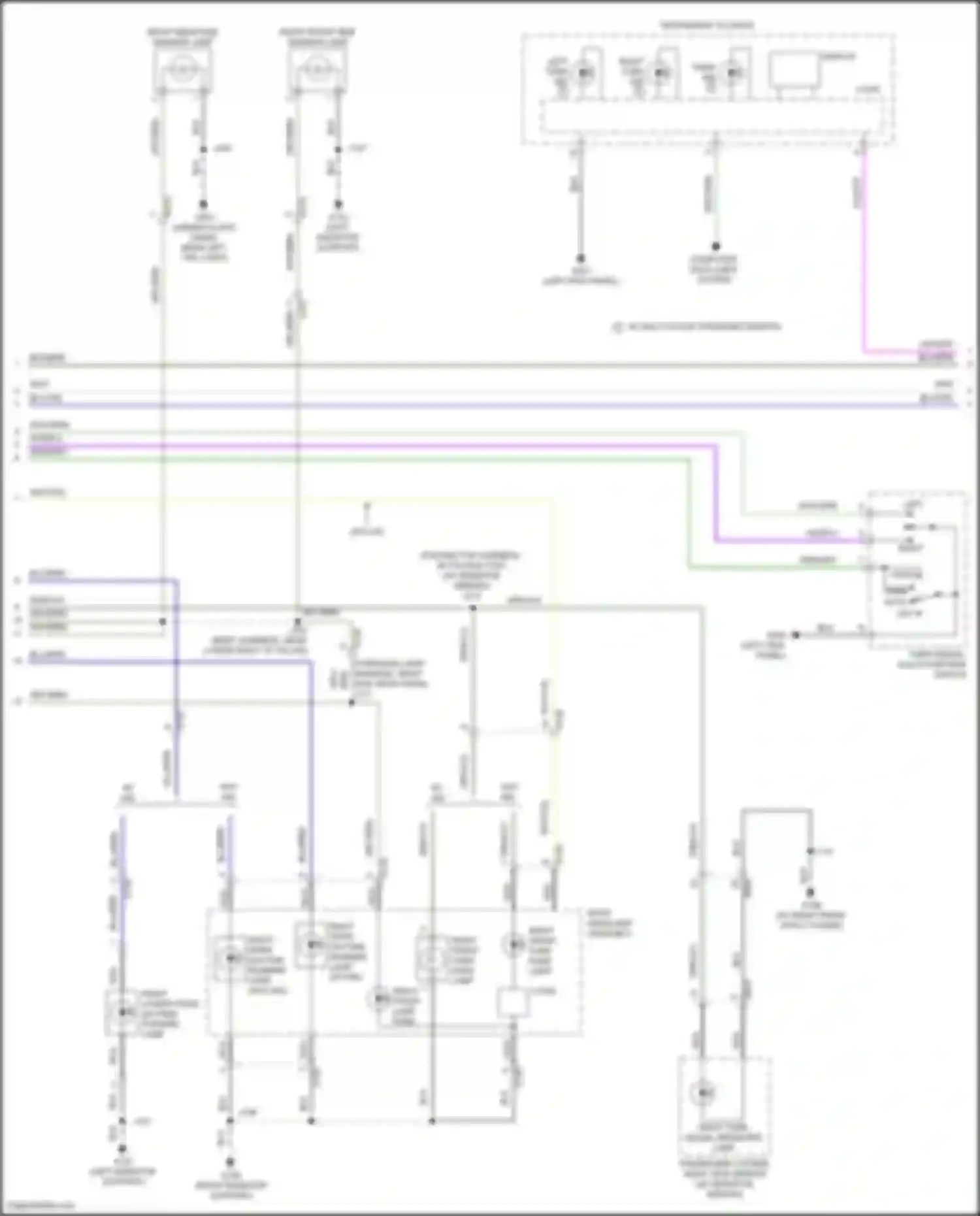 Wiring diagram right lower park/ daytime running lamp for Chevrolet Camaro VI facelift (2018-2024) (1 of 2)