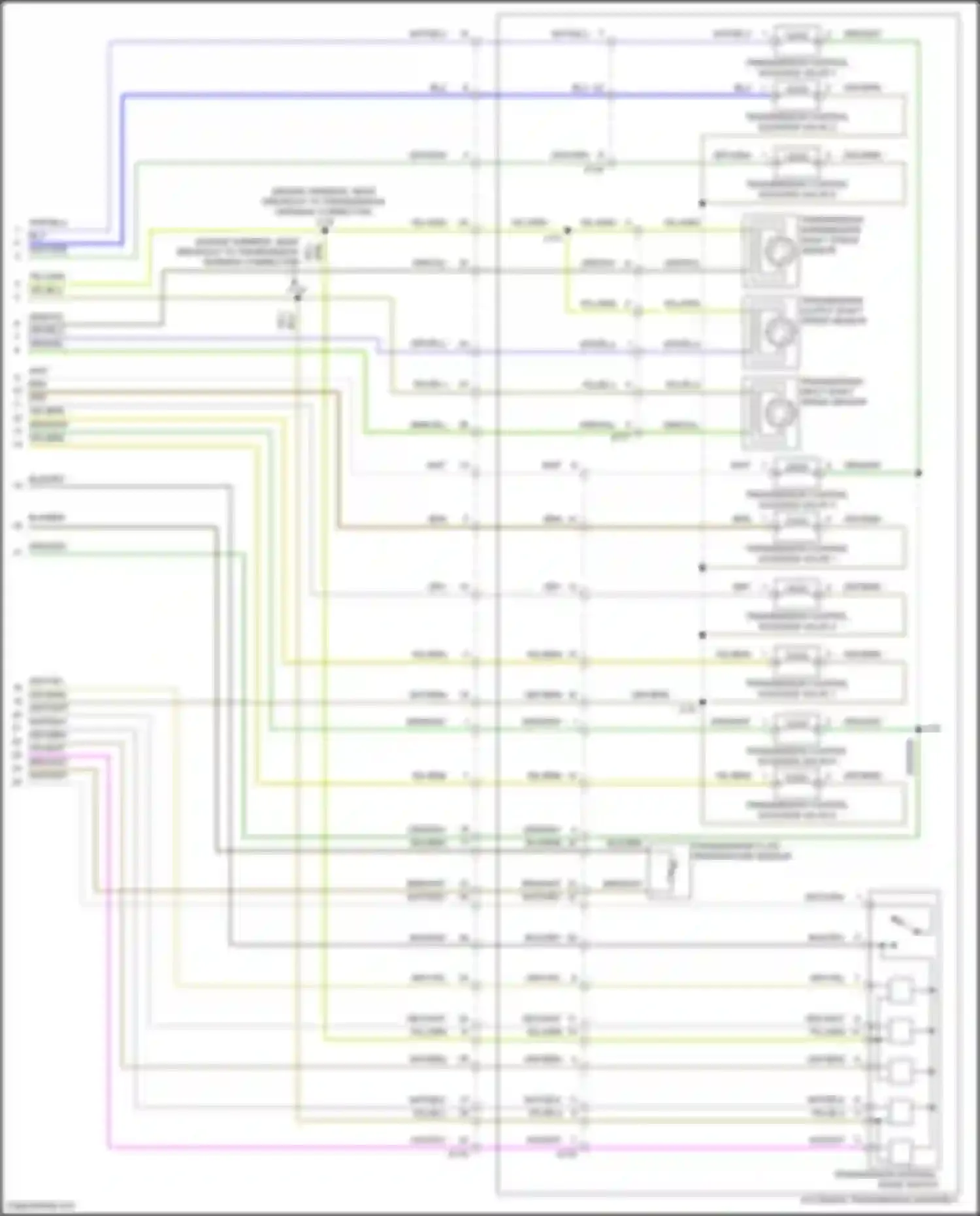 Wiring diagram transmission input shaft speed sensor for Chevrolet Camaro VI facelift (2018-2024) (2 of 3)
