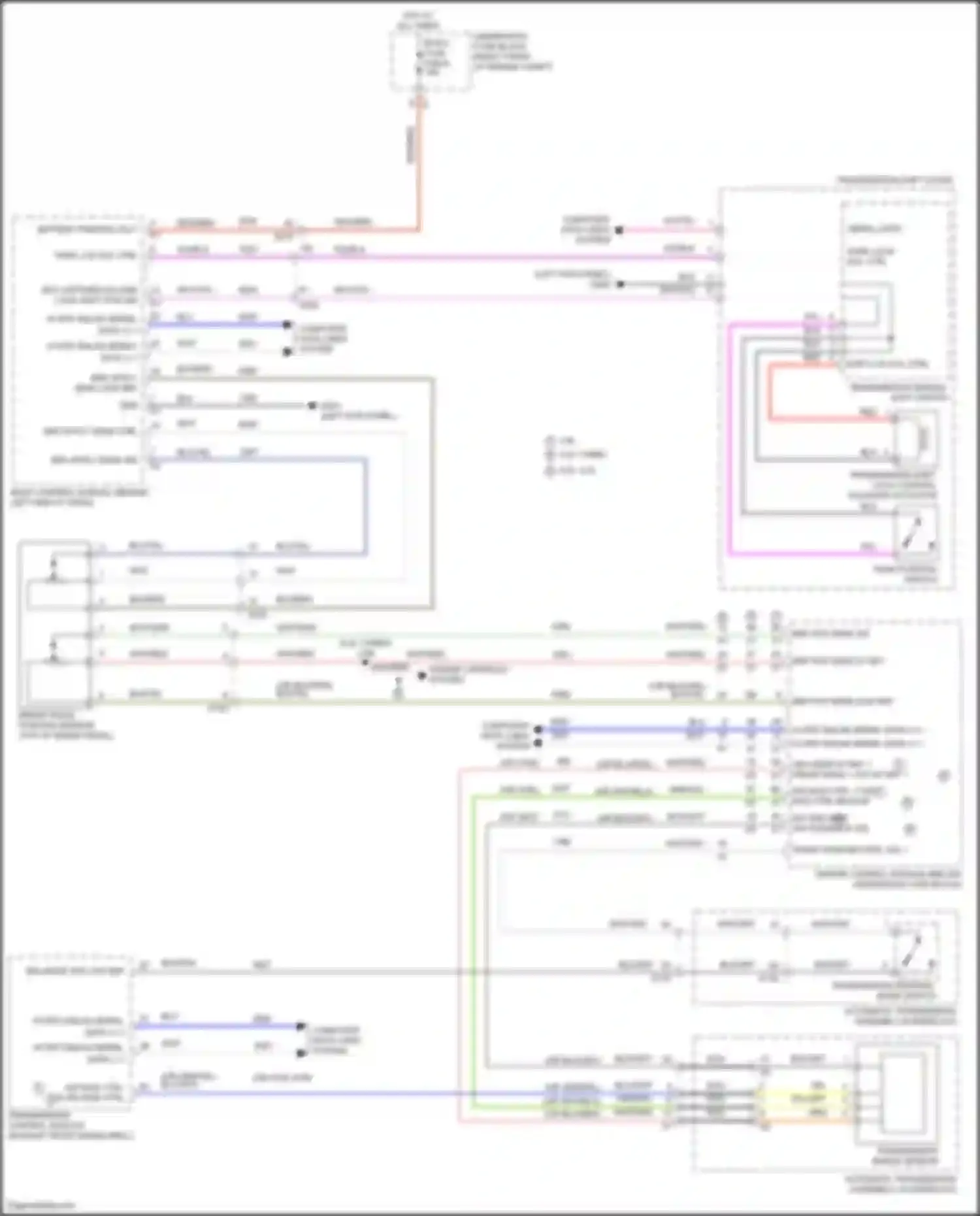 Wiring diagram transmission range sensor for Chevrolet Camaro VI facelift (2018-2024) (2 of 2)