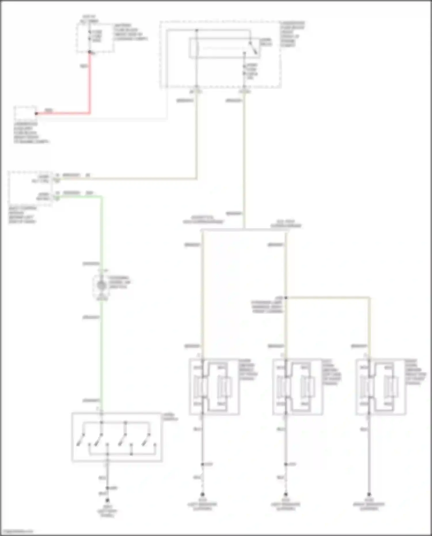 Wiring diagram underhood auxiliary fuse block for Chevrolet Camaro VI facelift (2018-2024) (5 of 9)