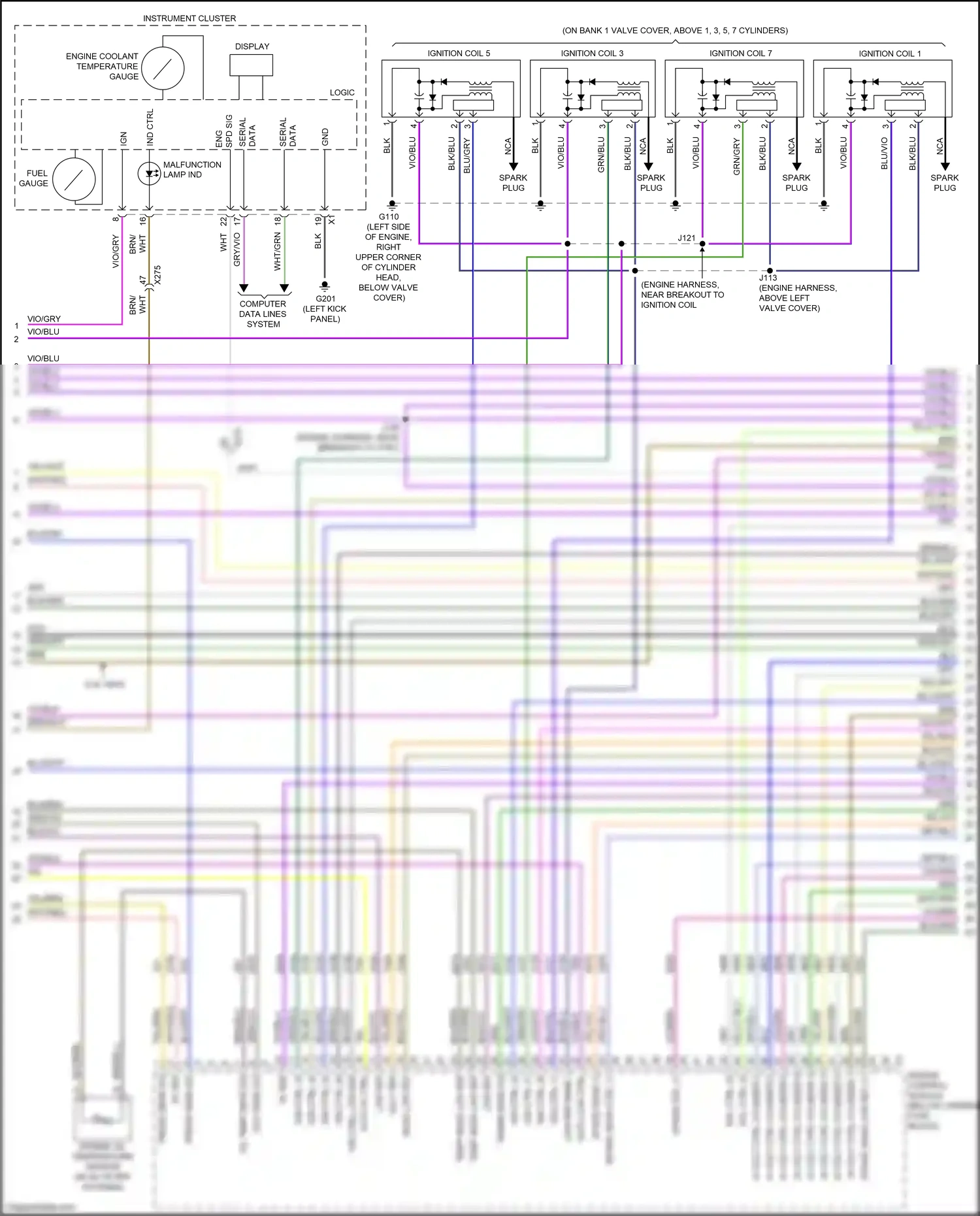 Wiring diagram actu low ctrl for Chevrolet Camaro VI (2015-2018) (1 of 2)