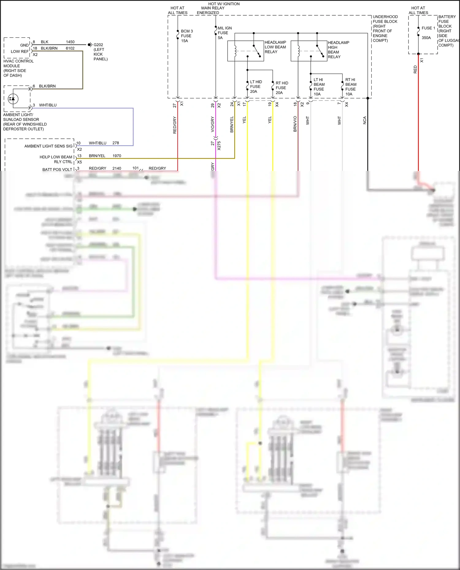 Wiring diagram adaptive front lighting ind for Chevrolet Camaro VI (2015-2018) (1 of 2)