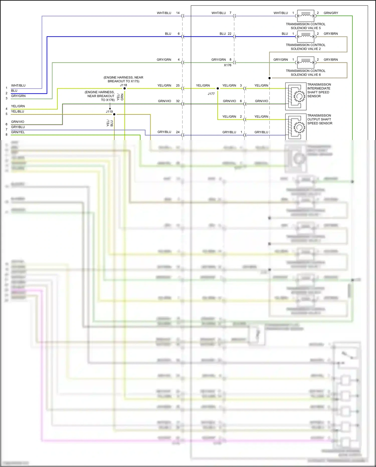 Wiring diagram automatic transmission assembly for Chevrolet Camaro VI (2015-2018) (2 of 5)