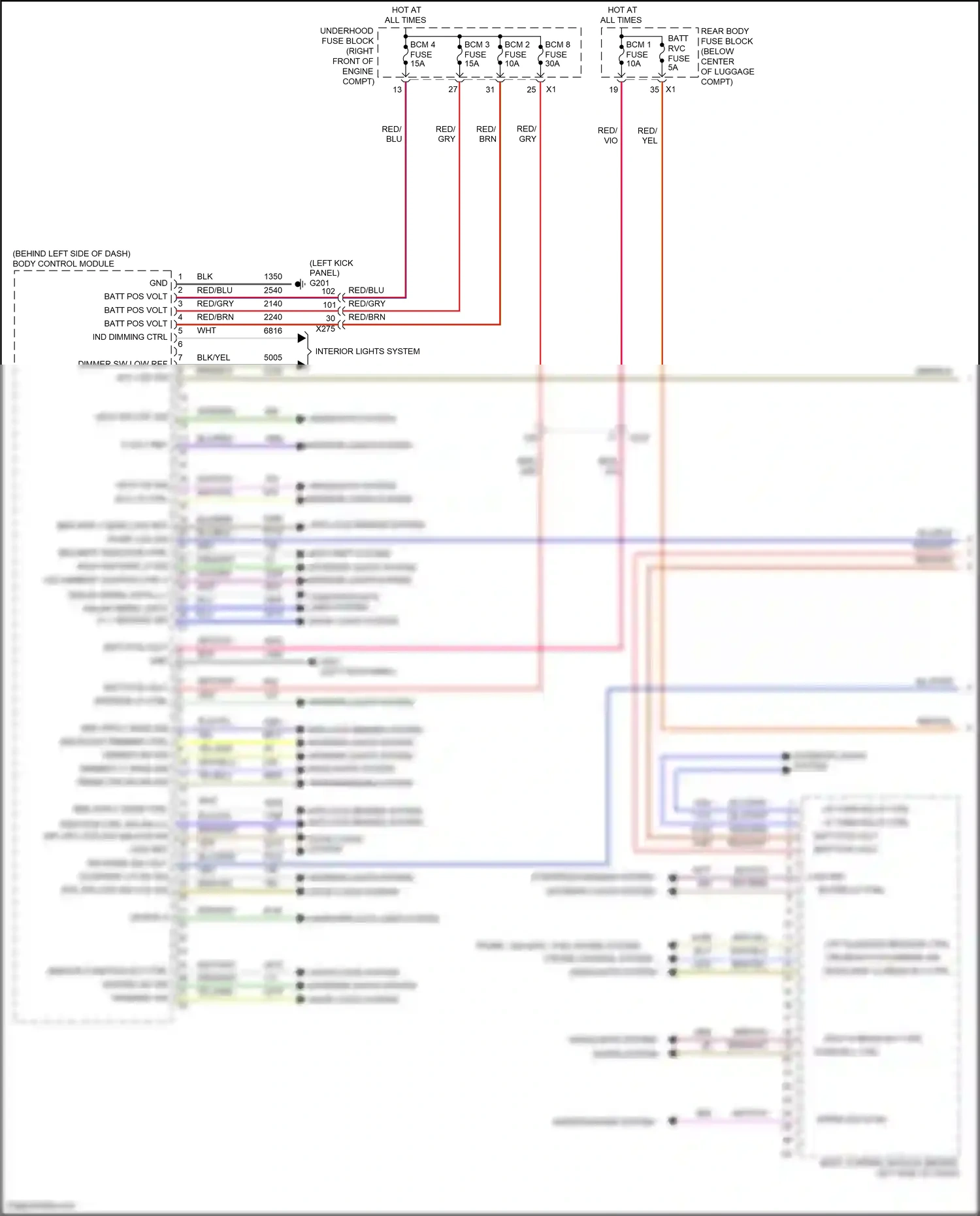 Wiring diagram backlight dimming ctrl for Chevrolet Camaro VI (2015-2018) (1 of 1)