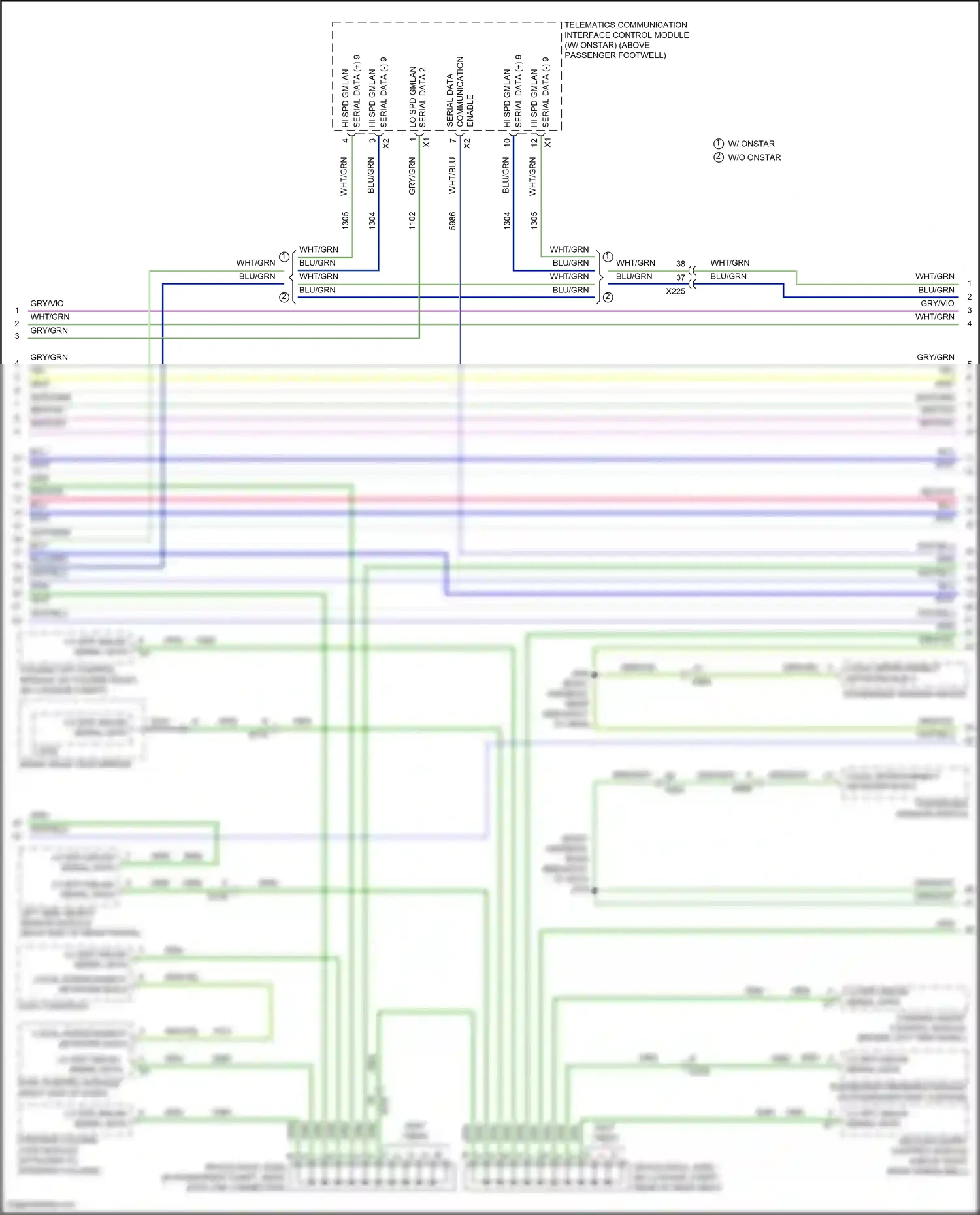Wiring diagram blu/grn for Chevrolet Camaro VI (2015-2018) (14 of 27)