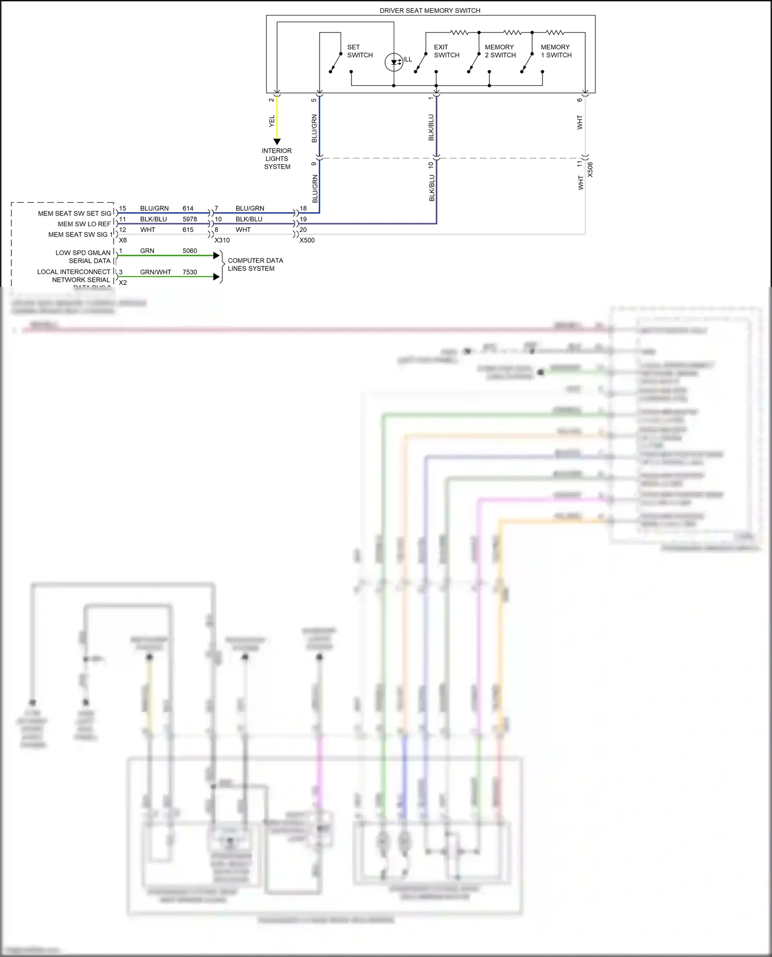 Wiring diagram blu/grn for Chevrolet Camaro VI (2015-2018) (25 of 27)