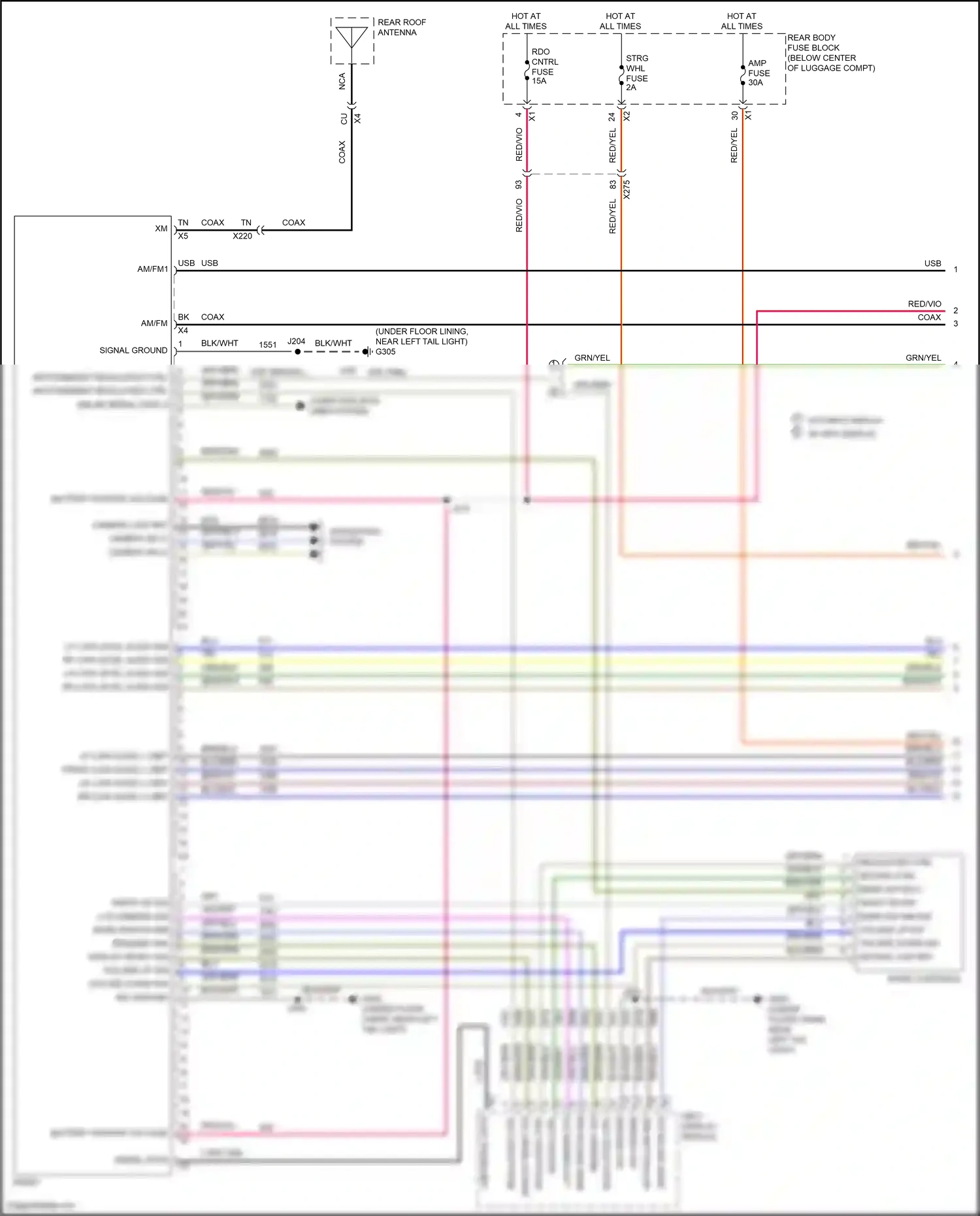 Chevrolet Camaro VI (2015-2018) camera low ref wiring diagram  (1 of 2)