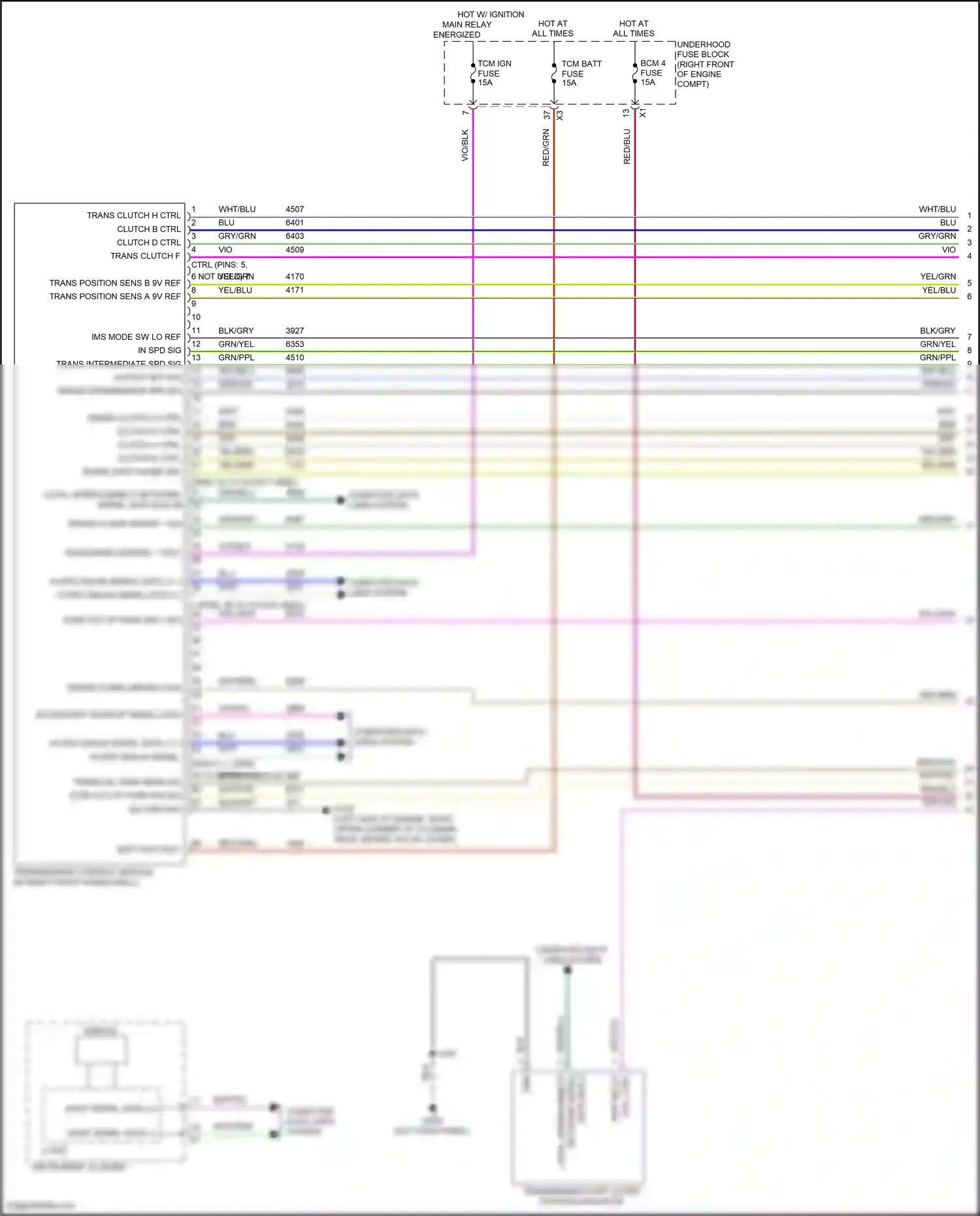 Wiring diagram clutch d ctrl for Chevrolet Camaro VI (2015-2018) (1 of 1)