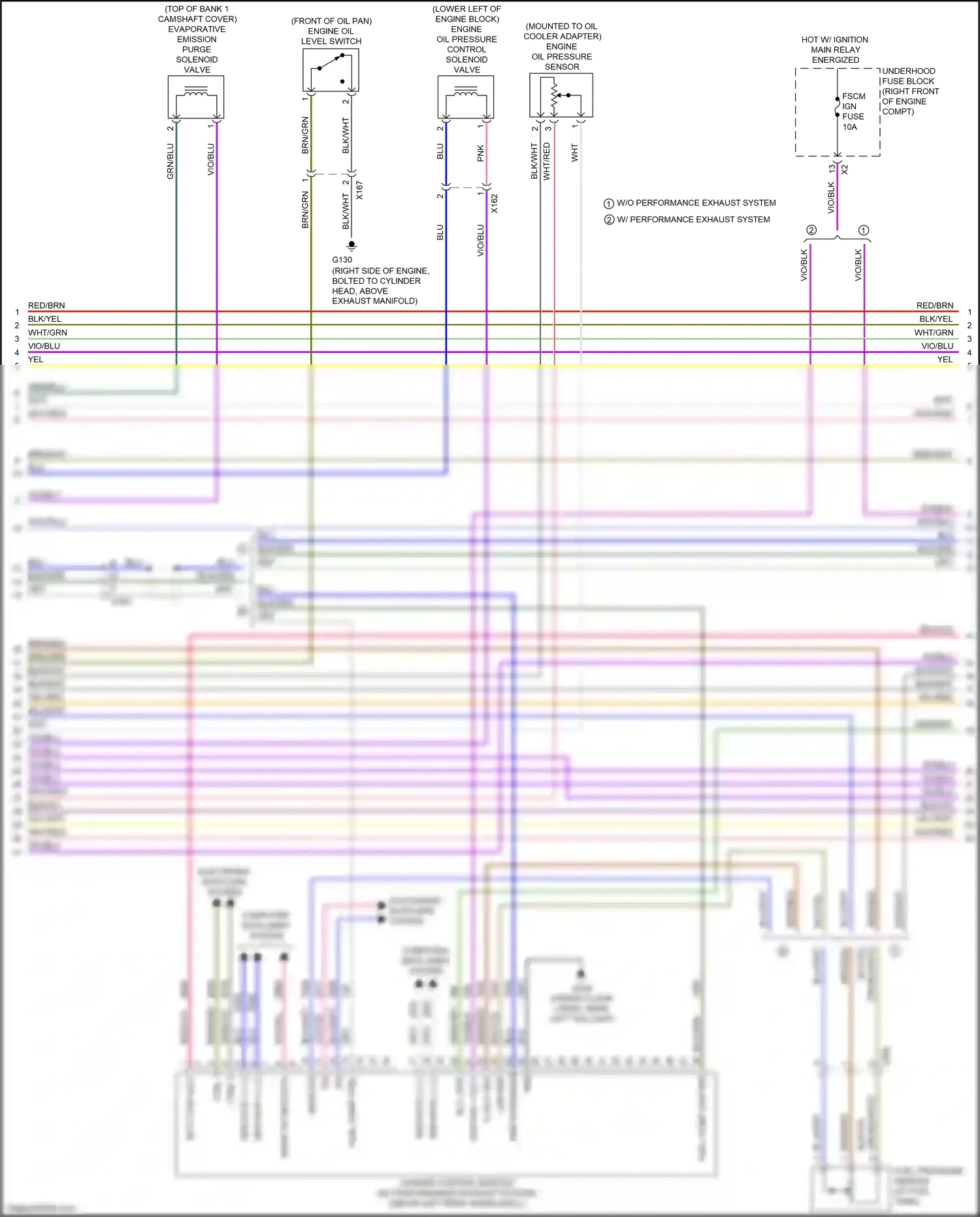 Wiring diagram engine oil level switch for Chevrolet Camaro VI (2015-2018) (4 of 6)