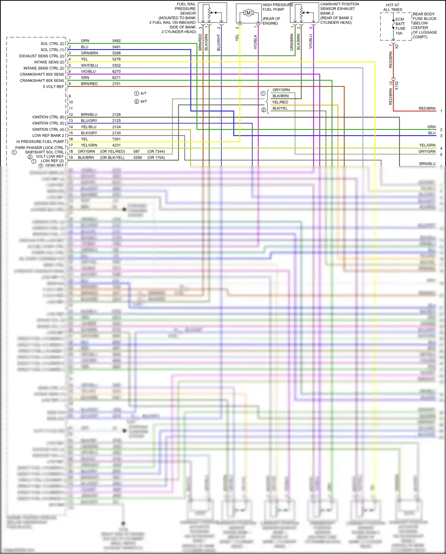 Chevrolet Camaro VI (2015-2018) ignition ctrl 1 wiring diagram  (2 of 2)