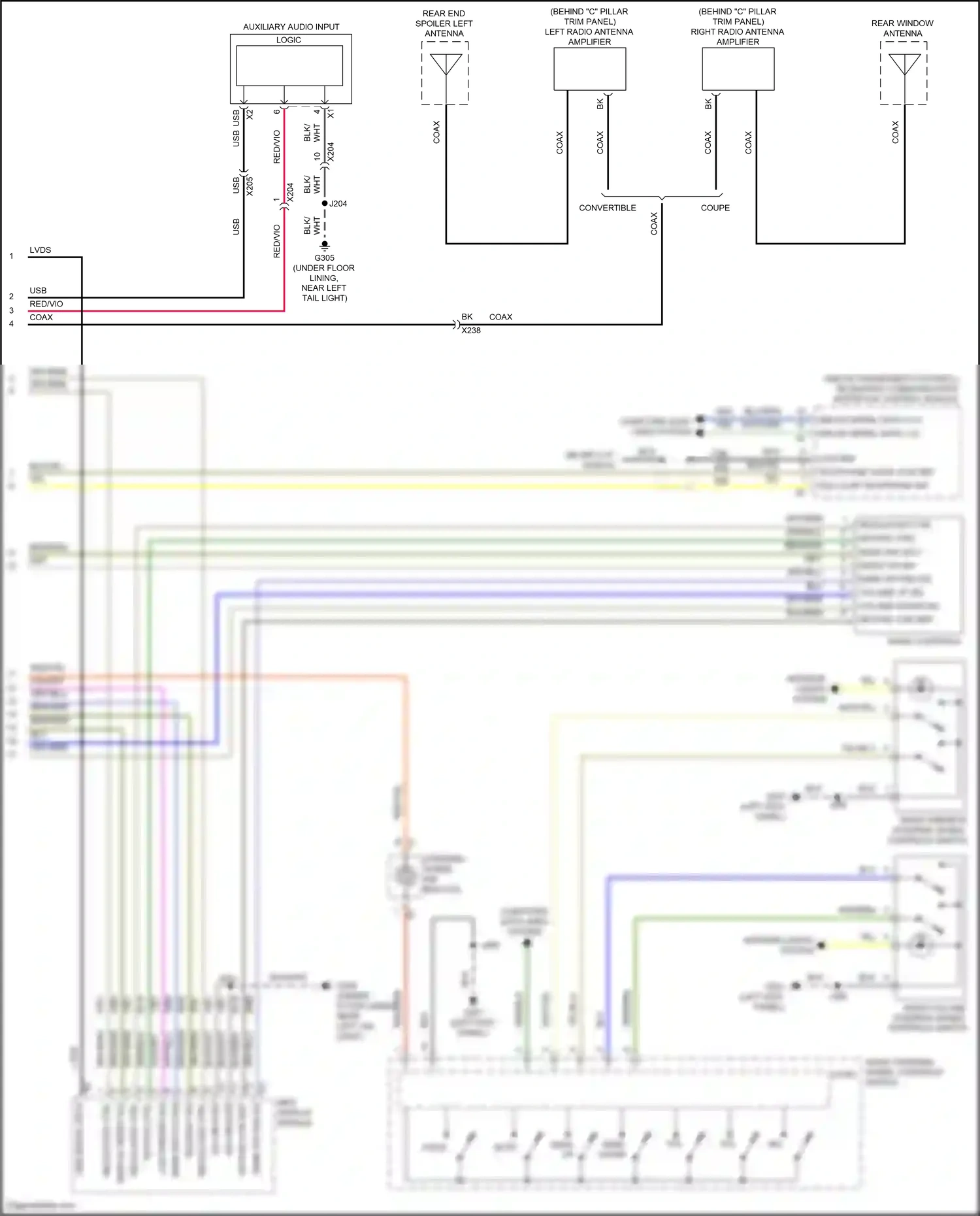 Chevrolet Camaro VI (2015-2018) keypad low ref wiring diagram  (2 of 2)