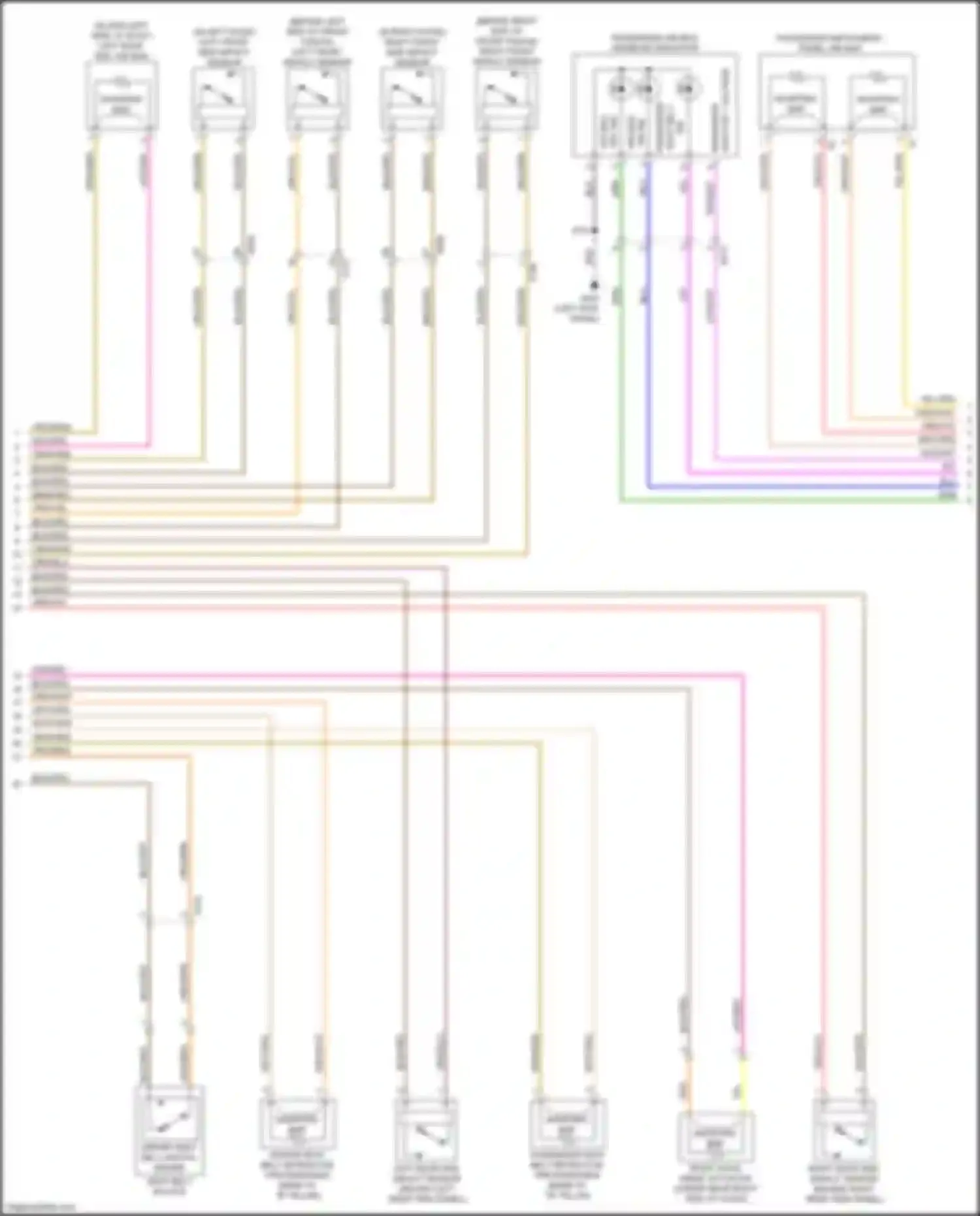 Wiring diagram left front side impact sensor for Chevrolet Camaro VI (2015-2018) (1 of 1)