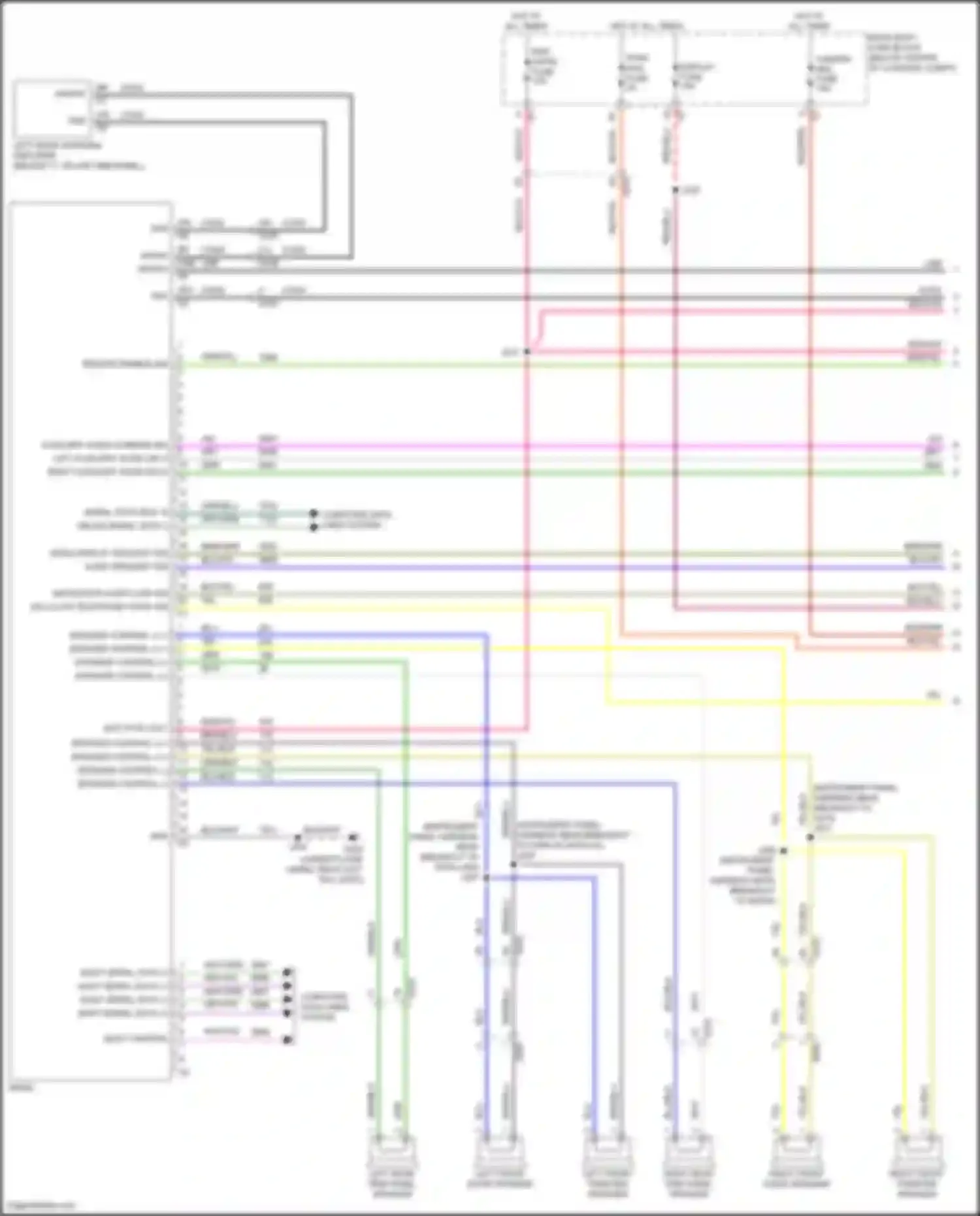 Wiring diagram left front tweeter speaker for Chevrolet Camaro VI (2015-2018) (2 of 8)