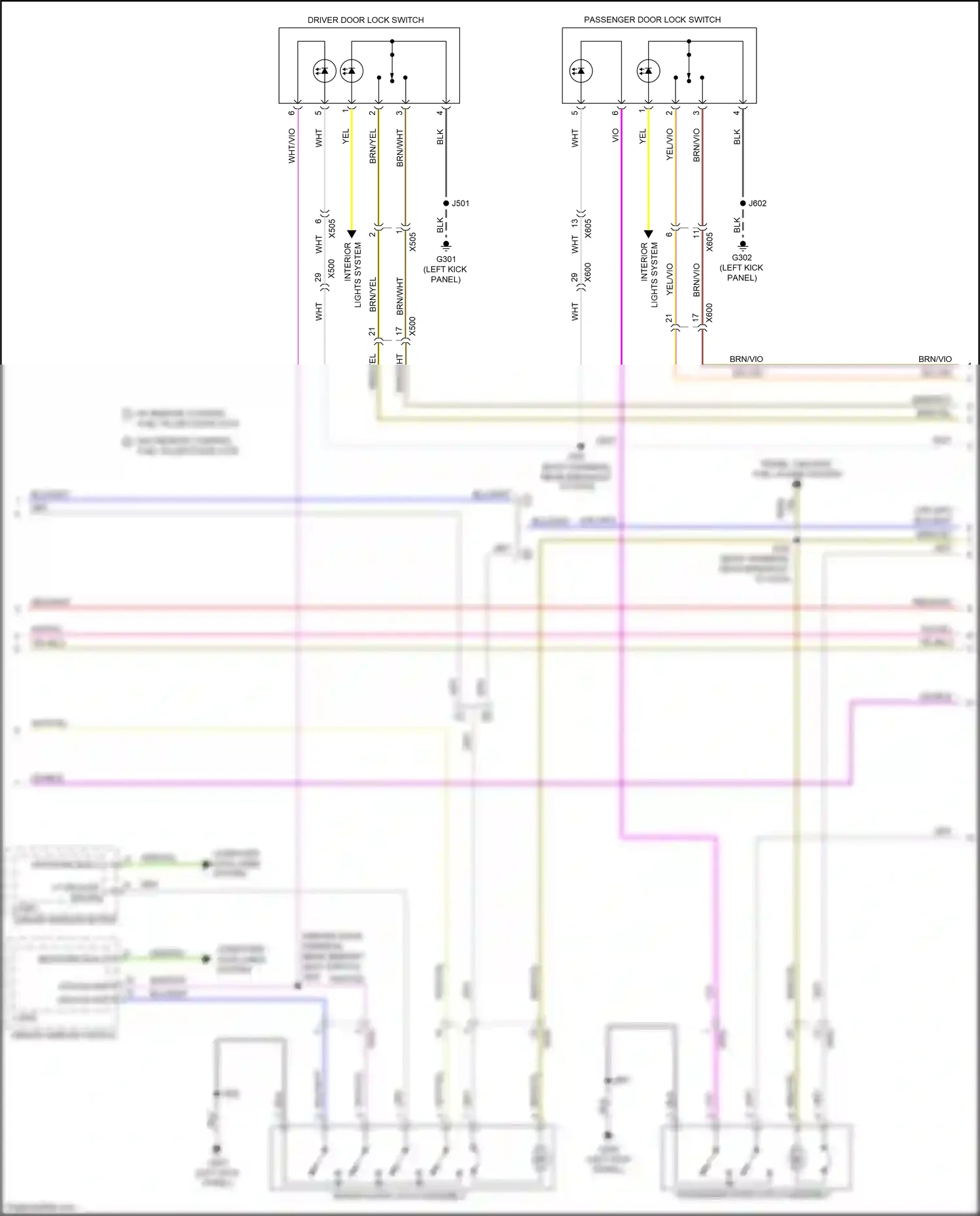 Wiring diagram lights system for Chevrolet Camaro VI (2015-2018) (1 of 2)
