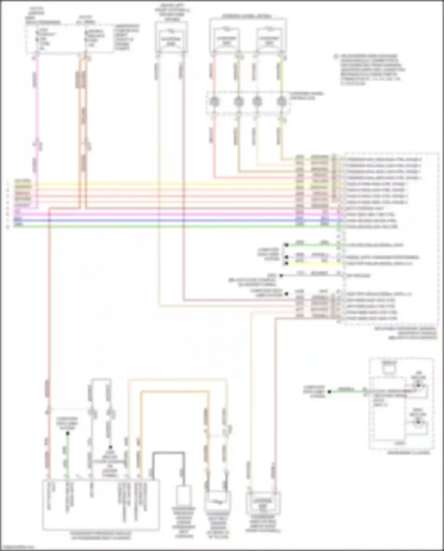 Wiring diagram locking retractor for Chevrolet Camaro VI (2015-2018) (1 of 1)