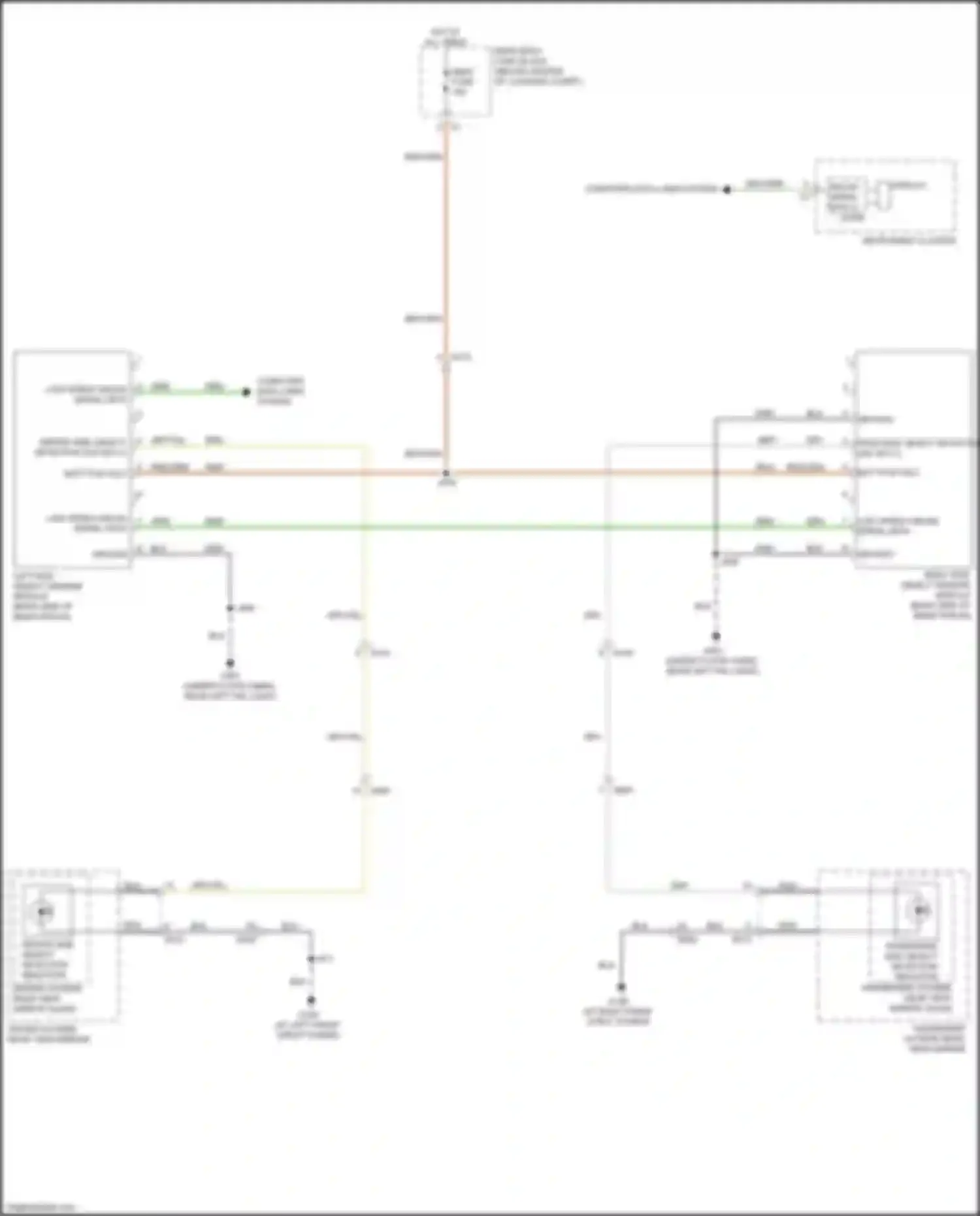 Wiring diagram passenger side object detection indicator for Chevrolet Camaro VI (2015-2018) (1 of 3)