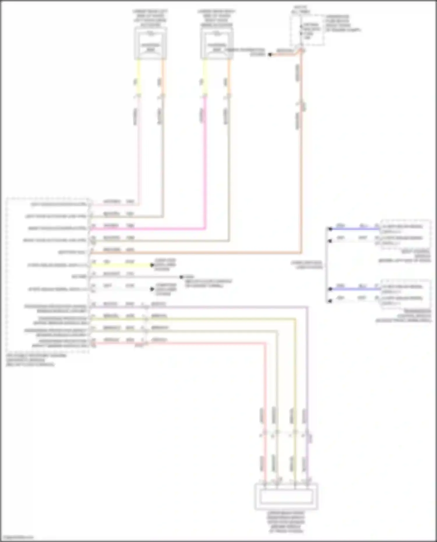 Wiring diagram pedestrian protection safing sensor module sig for Chevrolet Camaro VI (2015-2018) (1 of 1)