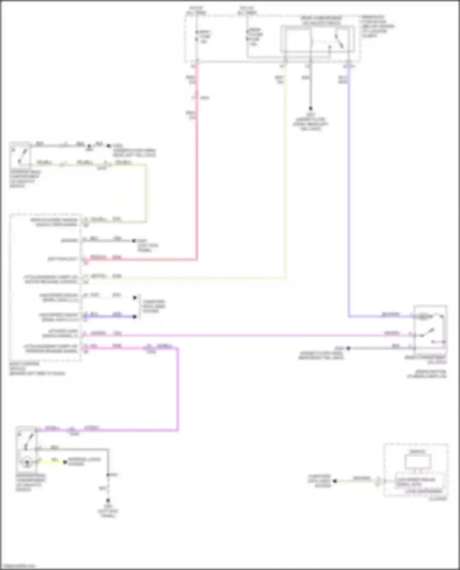 Wiring diagram rear closure handle switch open signal for Chevrolet Camaro VI (2015-2018) (1 of 1)