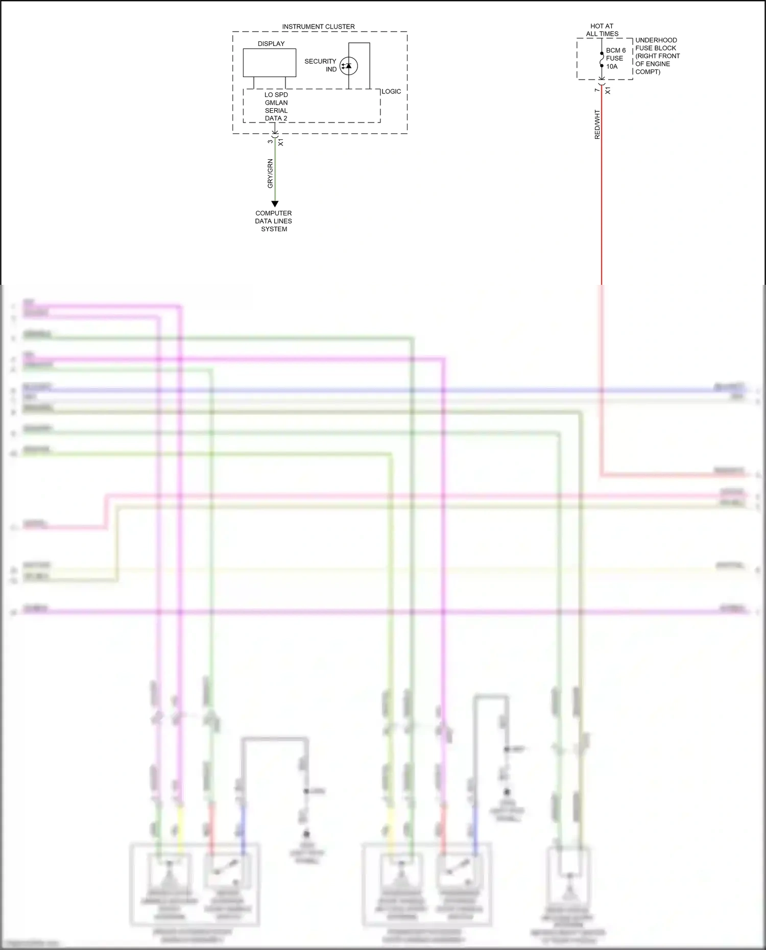 Wiring diagram security ind for Chevrolet Camaro VI (2015-2018) (1 of 4)