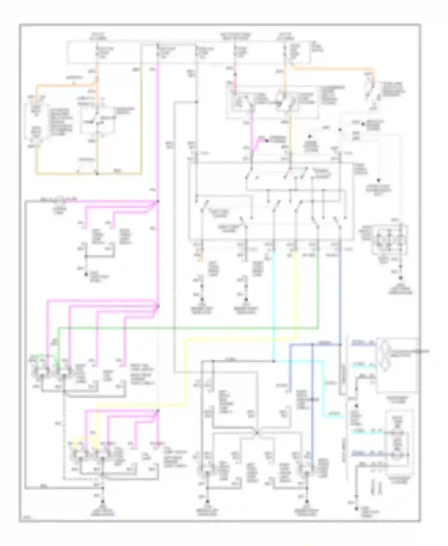 Caprice Impala SS Chevrolet  (1995-1996): Exterior lamps circuit, sedan