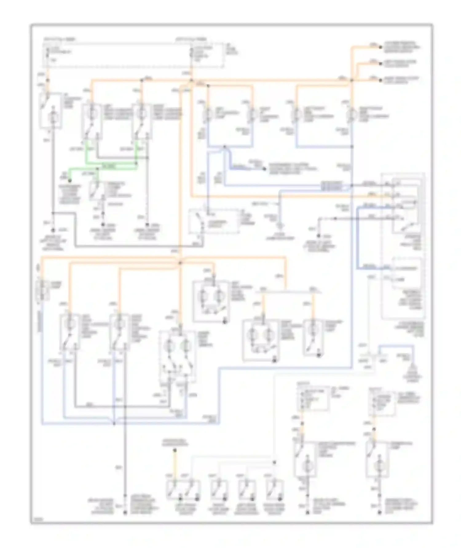 Caprice Impala SS Chevrolet  (1995-1996): Courtesy lamps circuit