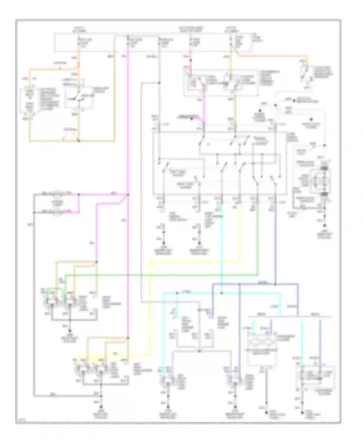 Wiring diagram left front side marker lamp for Chevrolet Caprice Impala SS  (1995-1996) (1 of 2)