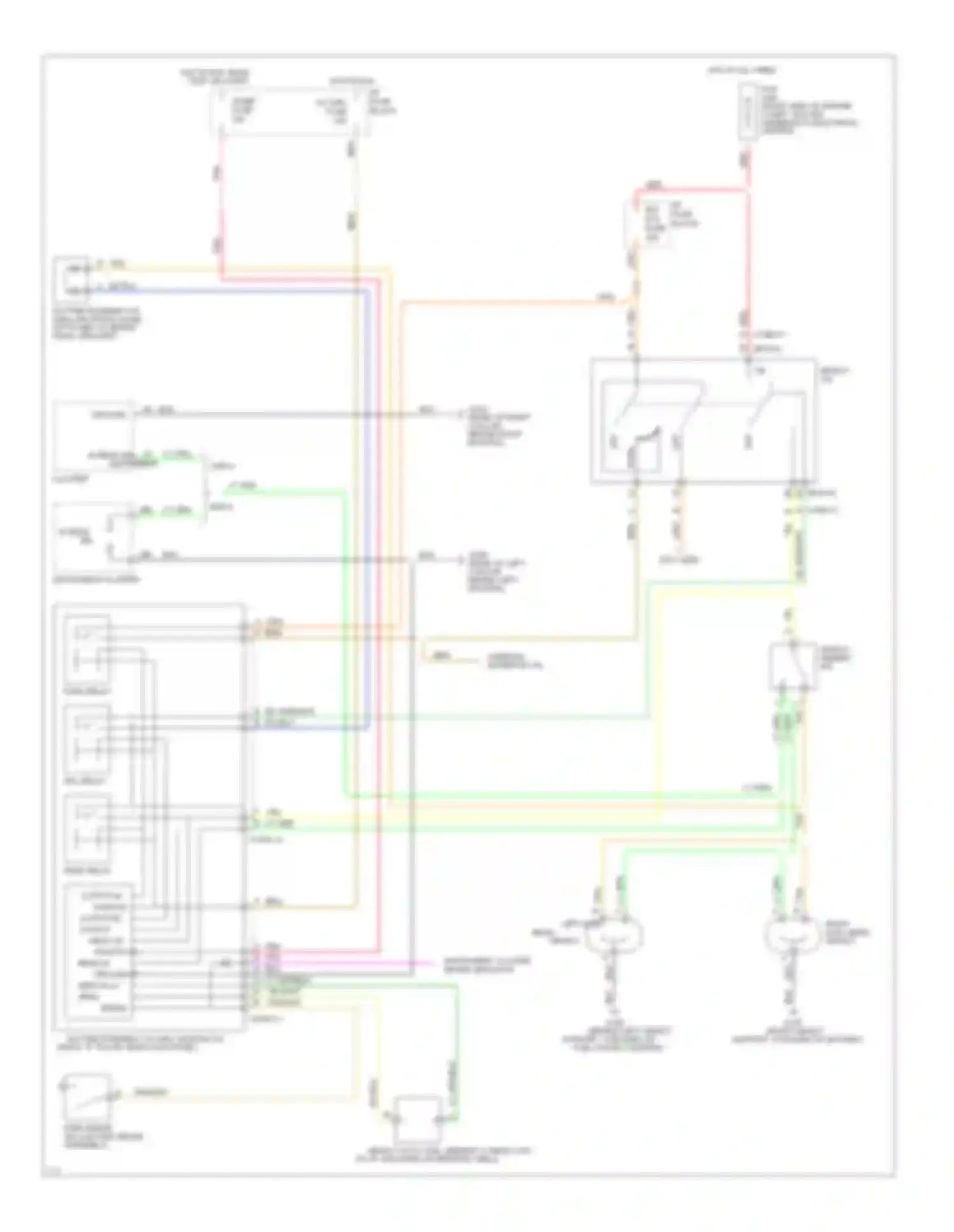 Caprice Chevrolet IV (1990-1996): Headlight circuit, with drl