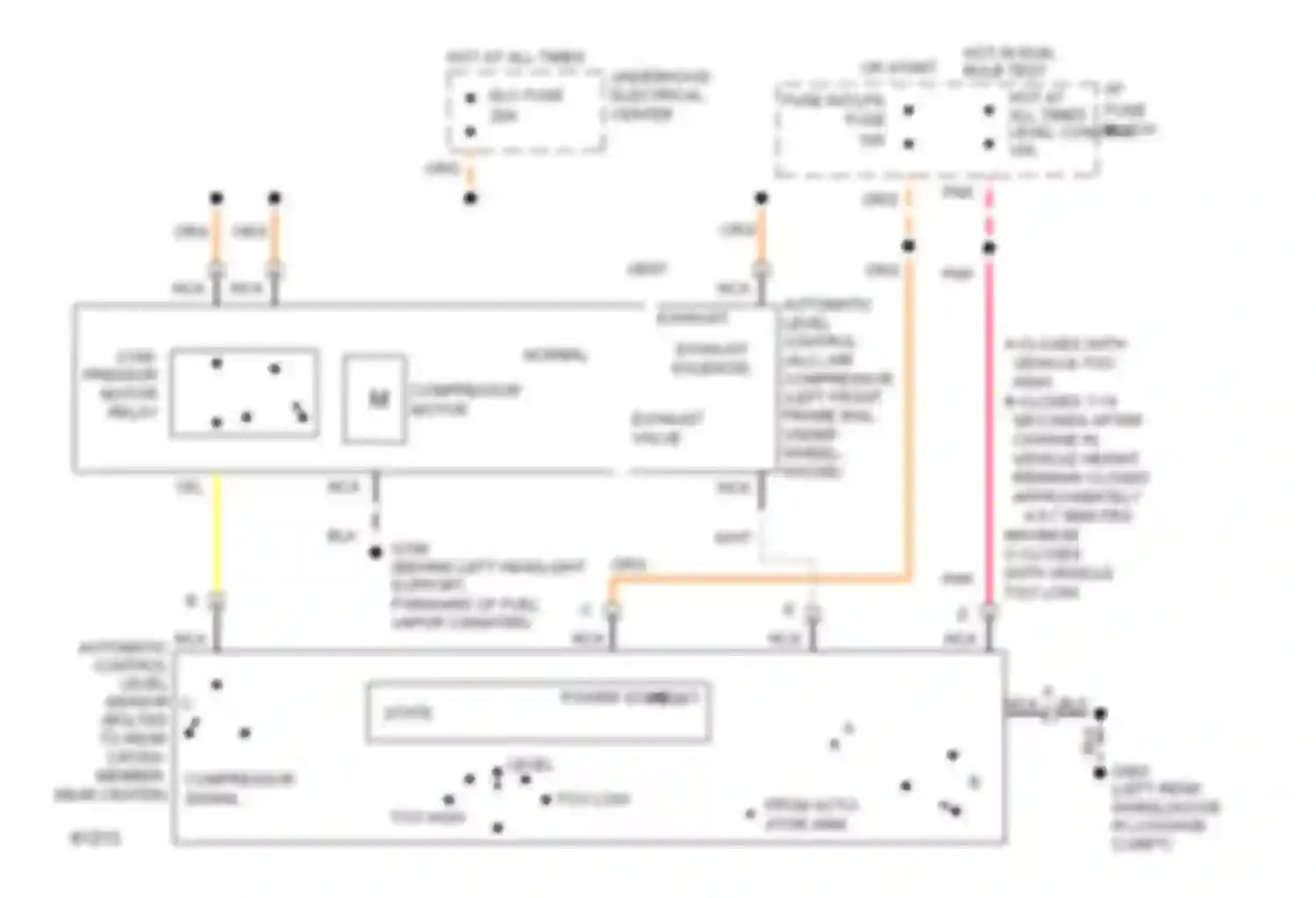 Wiring diagram automatic control level sensor for Chevrolet Caprice IV (1990-1996) (1 of 1)