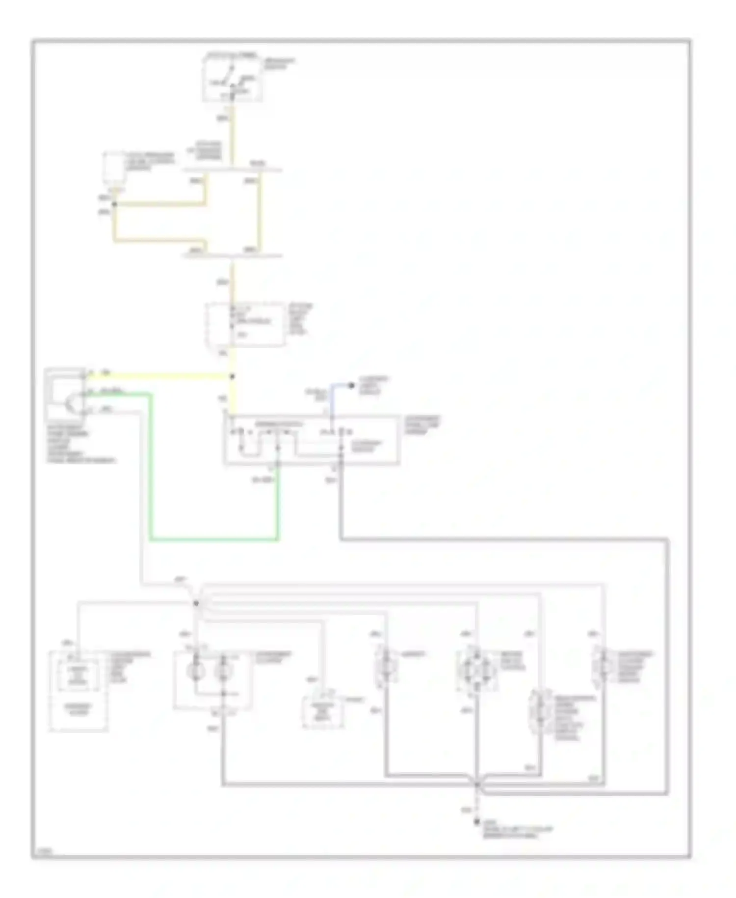 Wiring diagram courtesy switch for Chevrolet Caprice IV (1990-1996) (2 of 2)