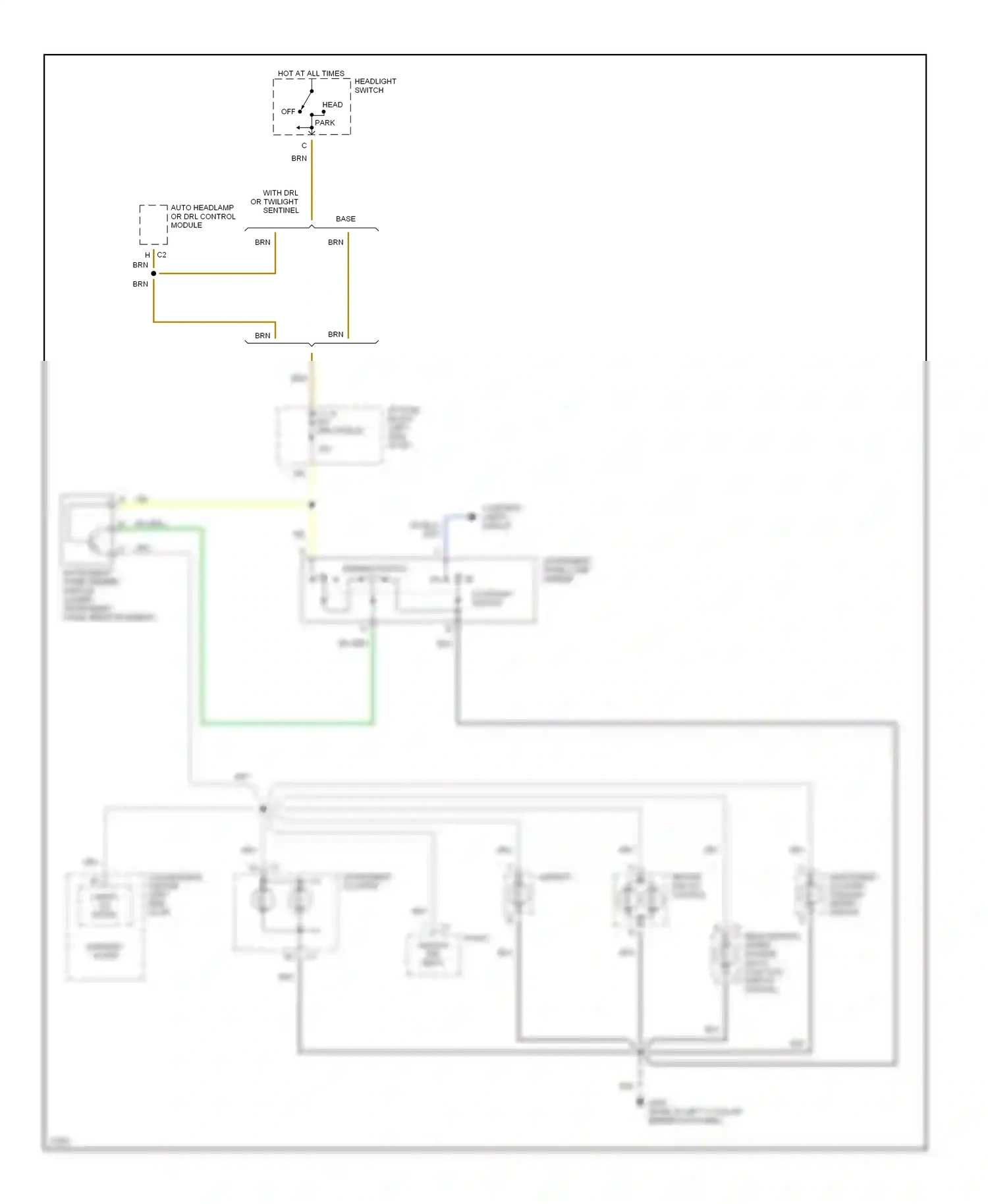 Wiring diagram dk blu for Chevrolet Caprice IV (1990-1996) (16 of 24)