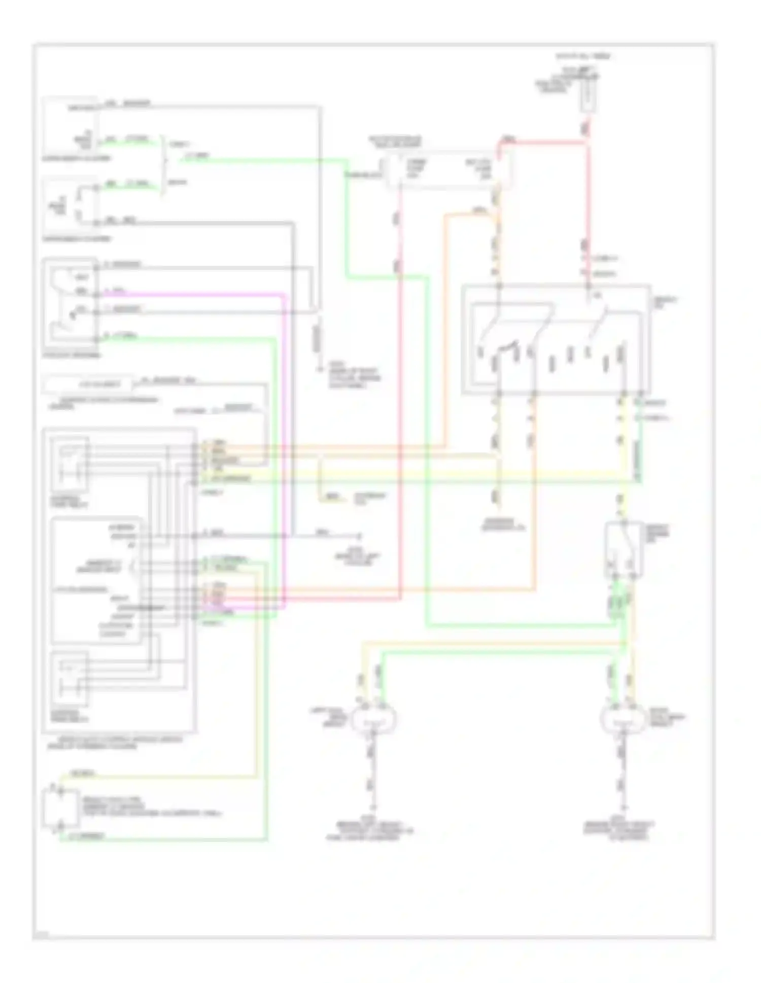 Wiring diagram hot in run, bulb test or start for Chevrolet Caprice IV (1990-1996) (16 of 20)