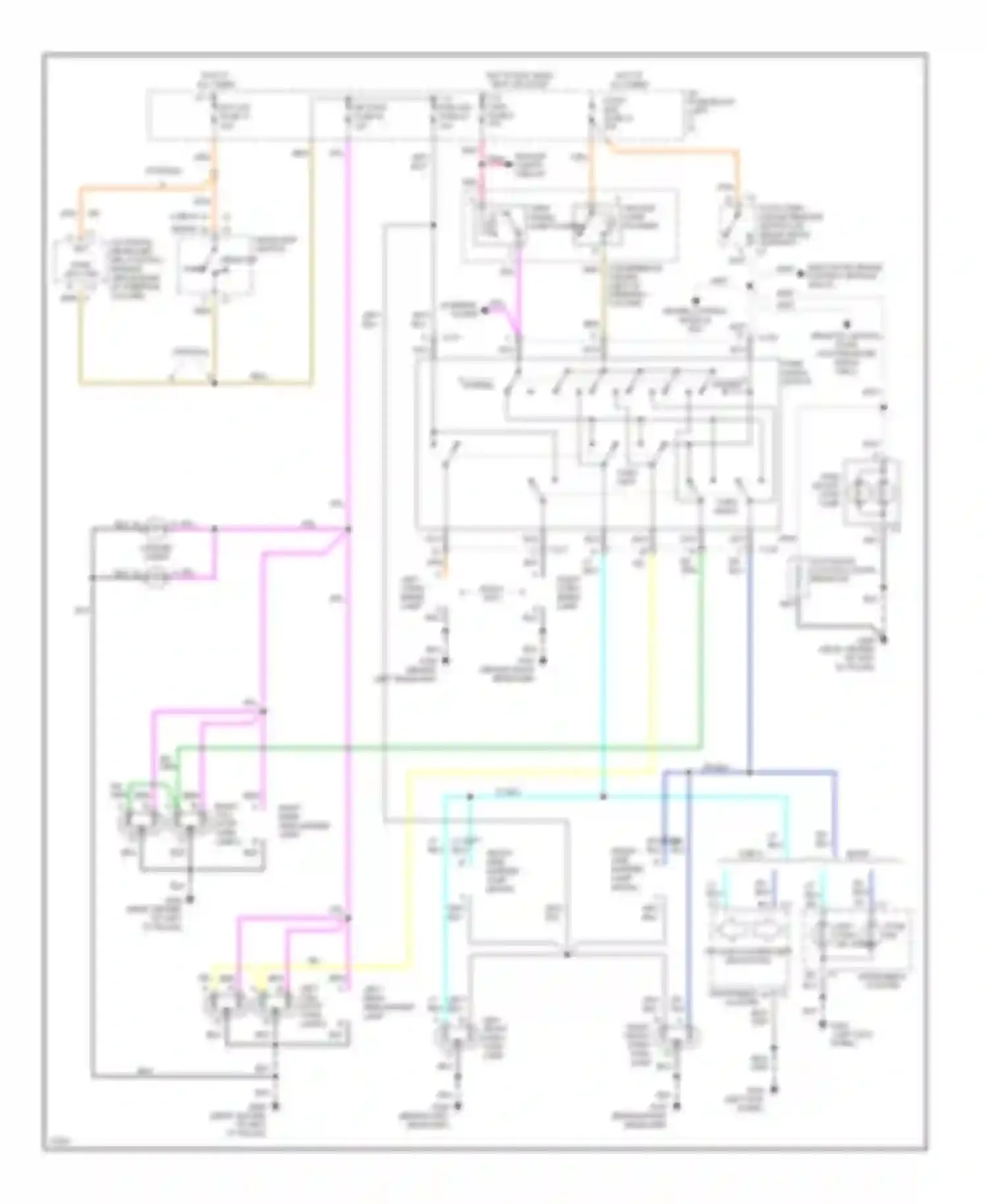 Wiring diagram right corn- ering lamp for Chevrolet Caprice IV (1990-1996) (1 of 1)