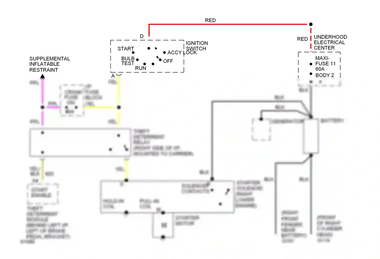 Wiring diagram run for Chevrolet Caprice IV (1990-1996) (6 of 6)