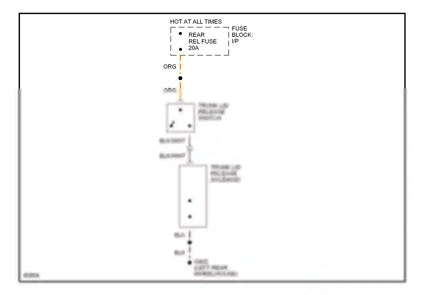 Chevrolet Caprice IV (1990-1996) trunk lid release switch wiring diagram  (2 of 2)