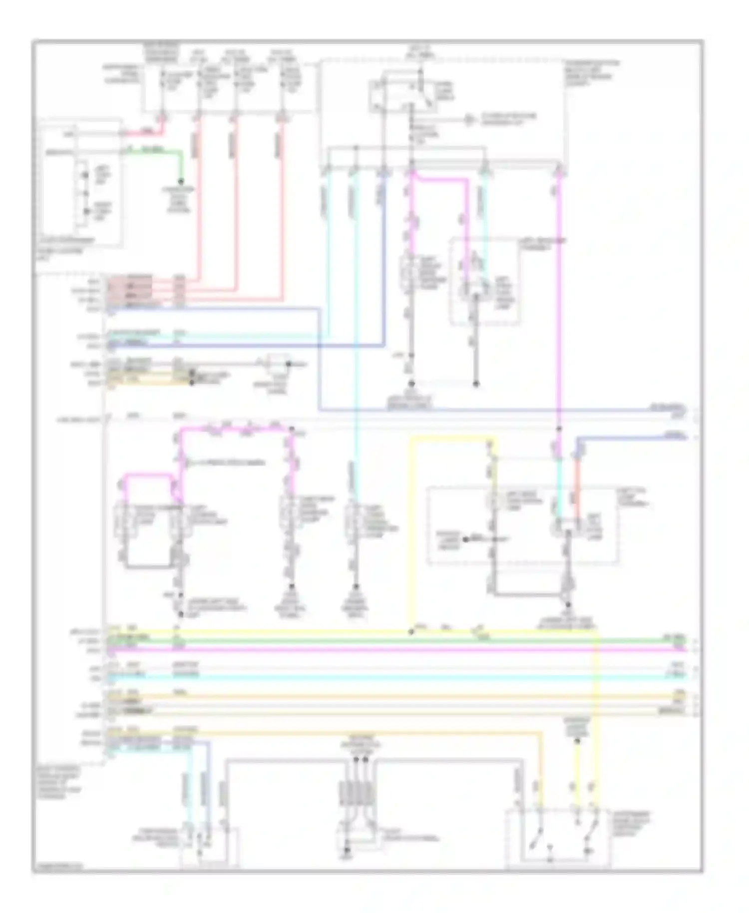 Captiva Chevrolet I facelift 2 (2013-2016): Exterior lamps circuit (1 of 2)