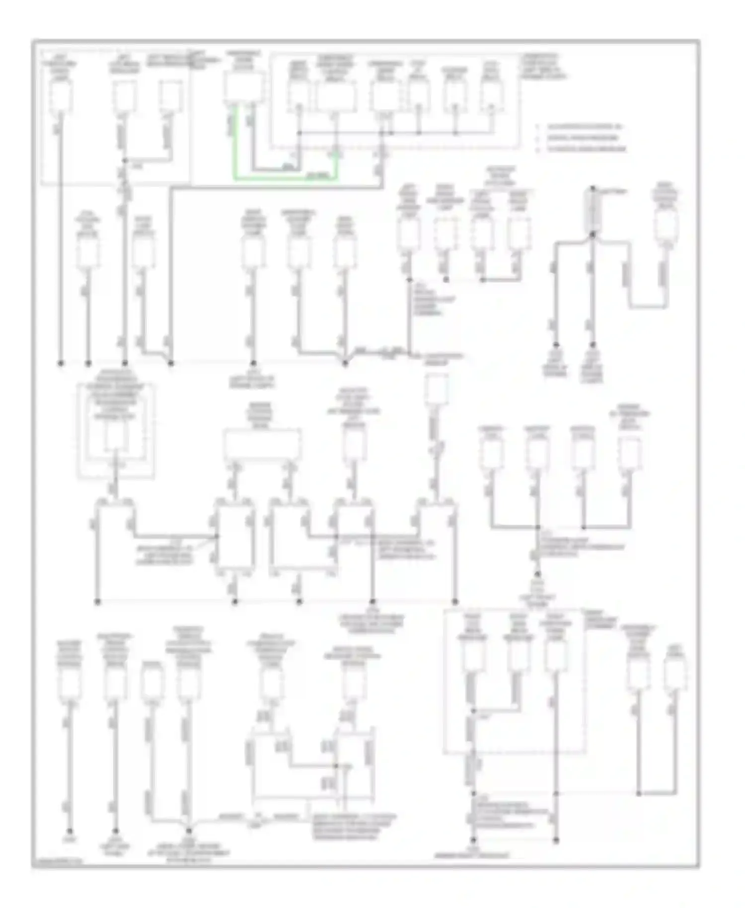 Captiva Chevrolet I facelift 2 (2013-2016): Ground distribution circuit (1 of 3)