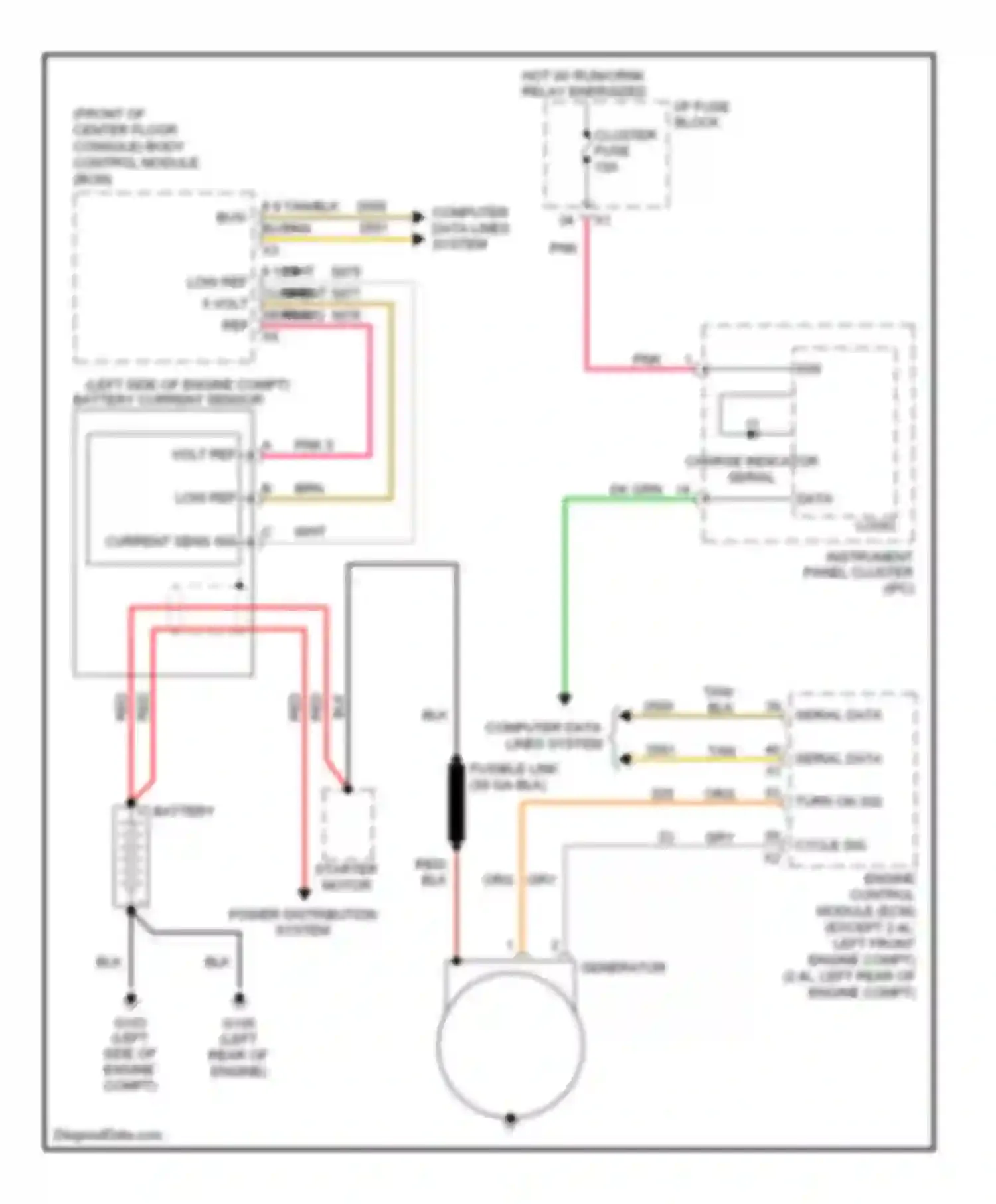 Wiring diagram battery current sensor for Chevrolet Captiva I facelift 2 (2013-2016) (1 of 1)