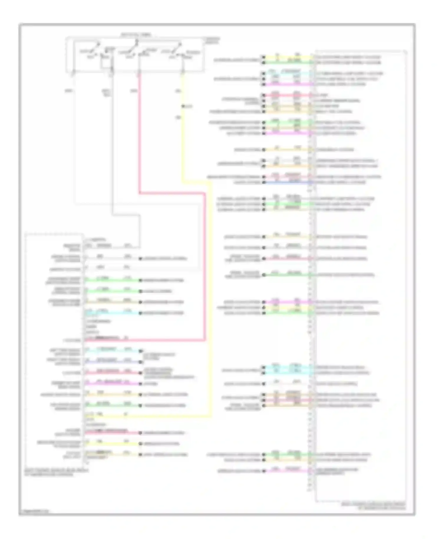 Captiva Chevrolet I facelift (2011-2013): Body control modules circuit (2 of 2)