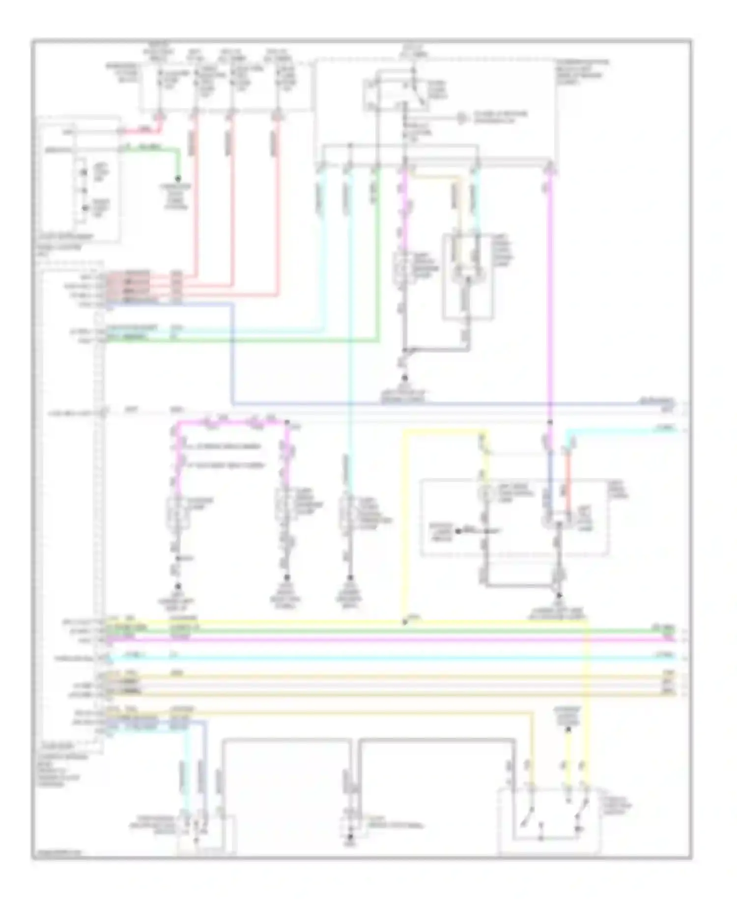 Captiva Chevrolet I facelift (2011-2013): Exterior lamps circuit (1 of 2)
