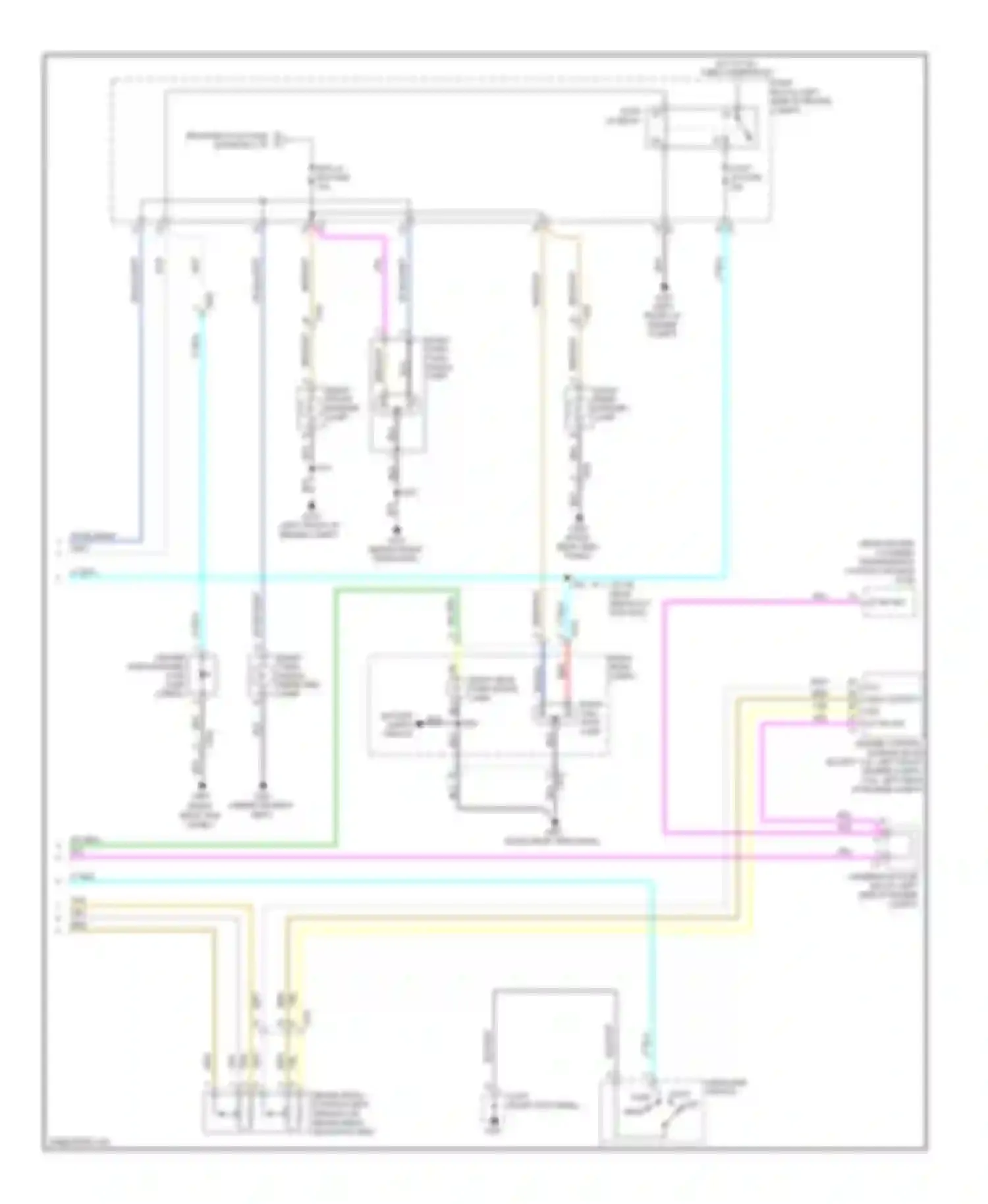 Captiva Chevrolet I facelift (2011-2013): Exterior lamps circuit (2 of 2)