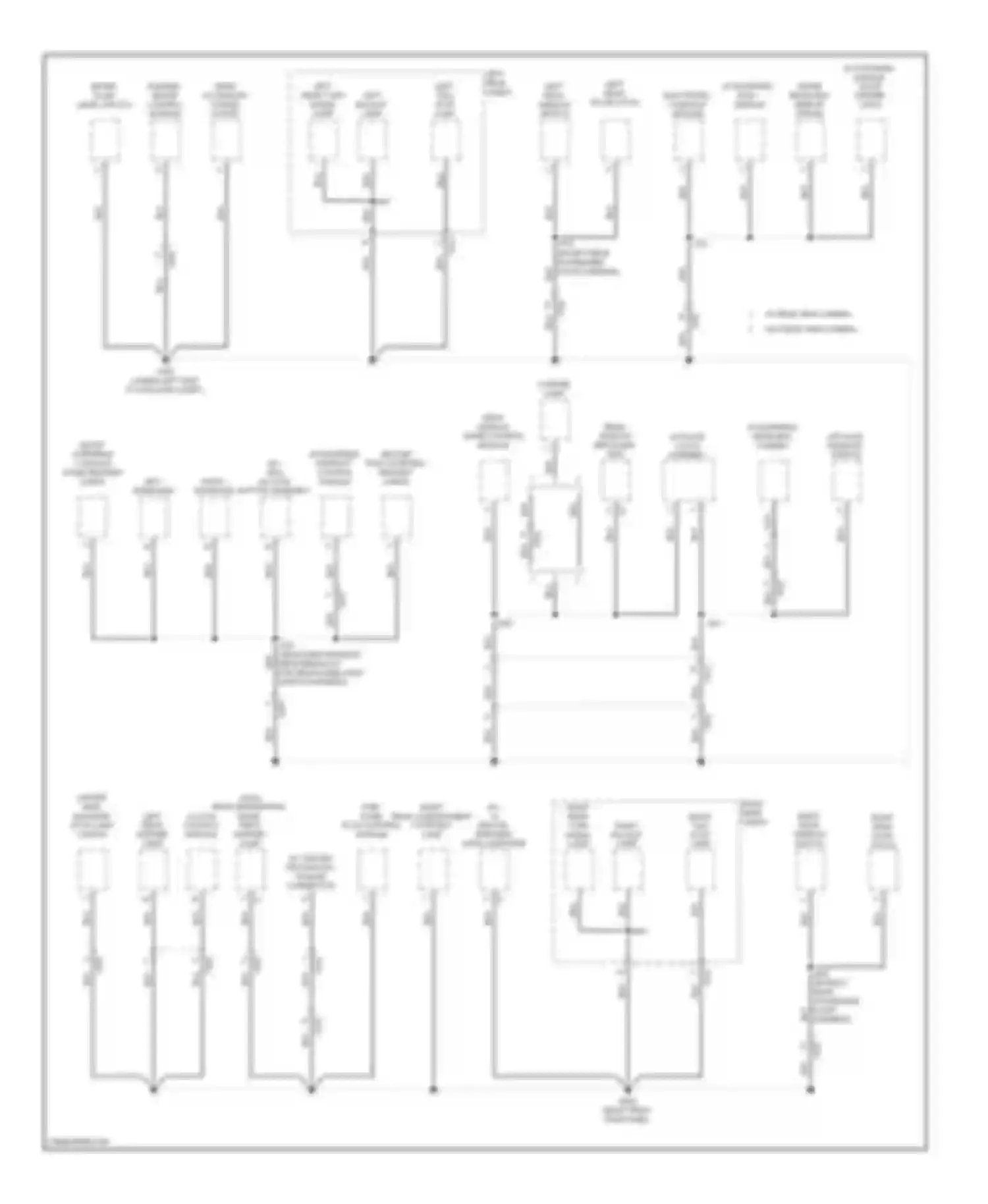 Captiva Chevrolet I facelift (2011-2013): Ground distribution circuit (3 of 3)