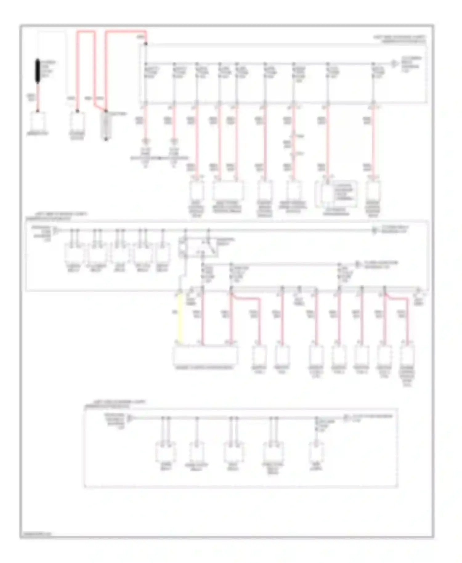 Captiva Chevrolet I facelift (2011-2013): Power distribution circuit (1 of 4)
