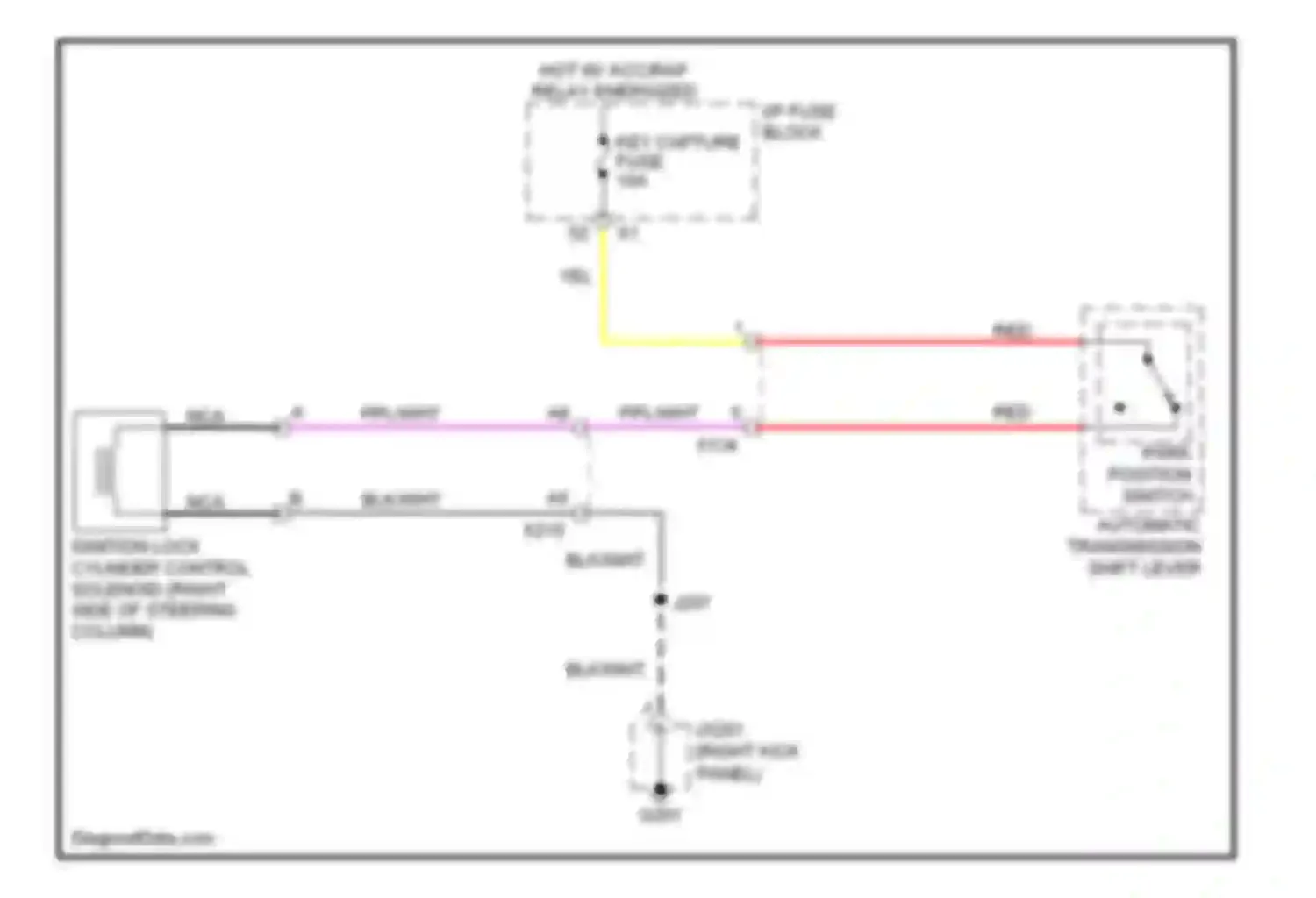 Captiva Chevrolet I facelift (2011-2013): Ignition lock solenoid circuit