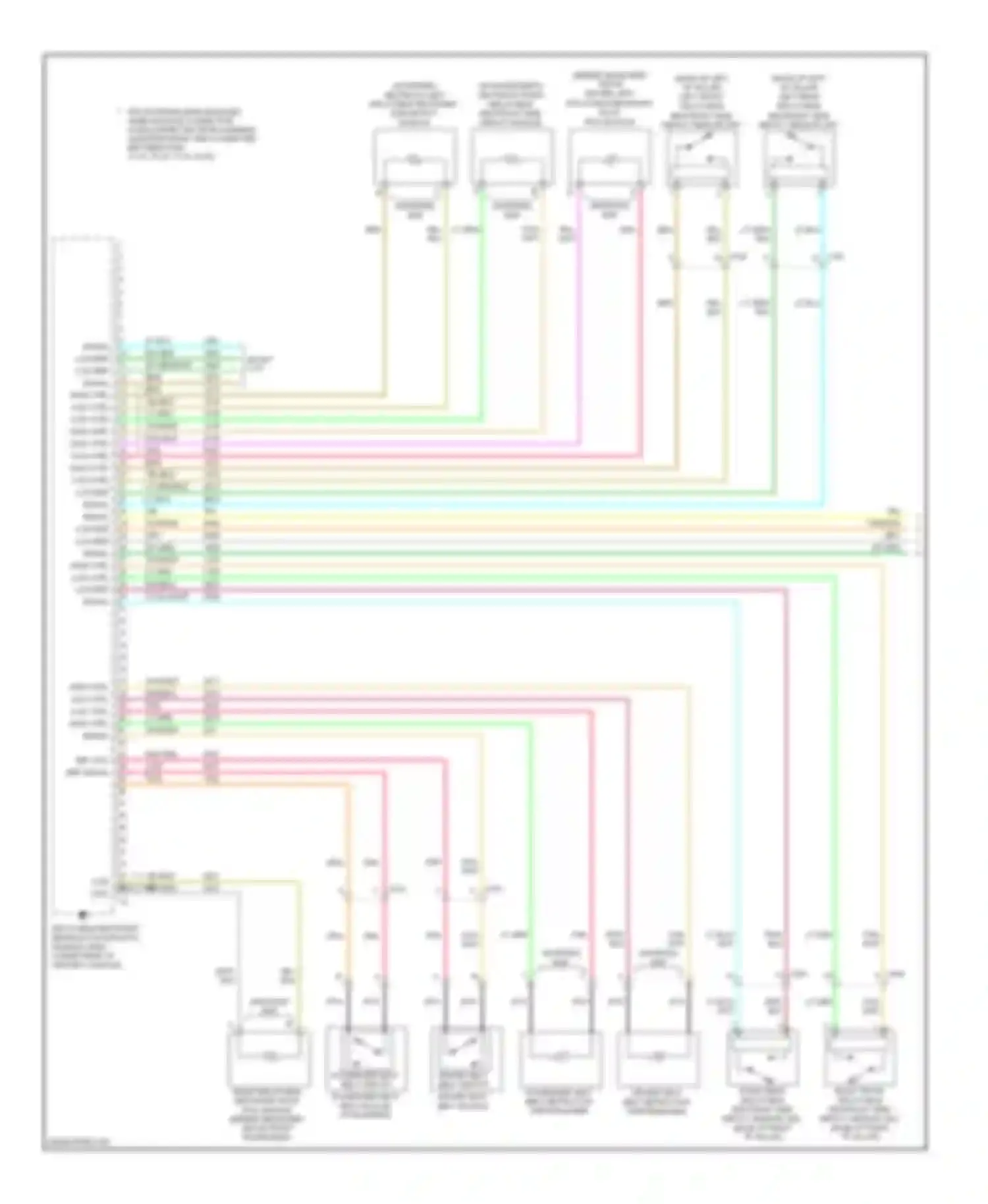 Captiva Chevrolet I facelift (2011-2013): Supplemental restraints circuit (1 of 2)